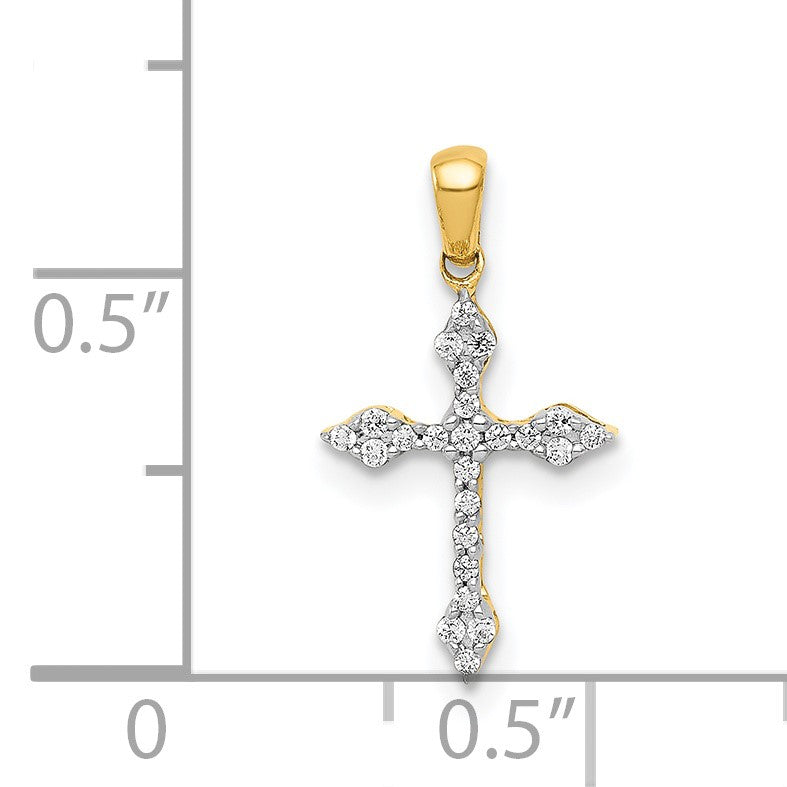 14k 1/15 carat Diamond Cross Pendant