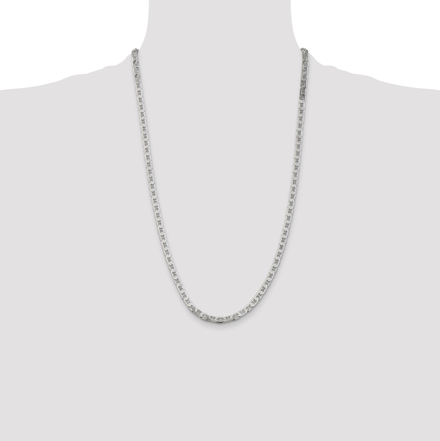 Sterling Silver 4.5mm Flat Anchor Chain