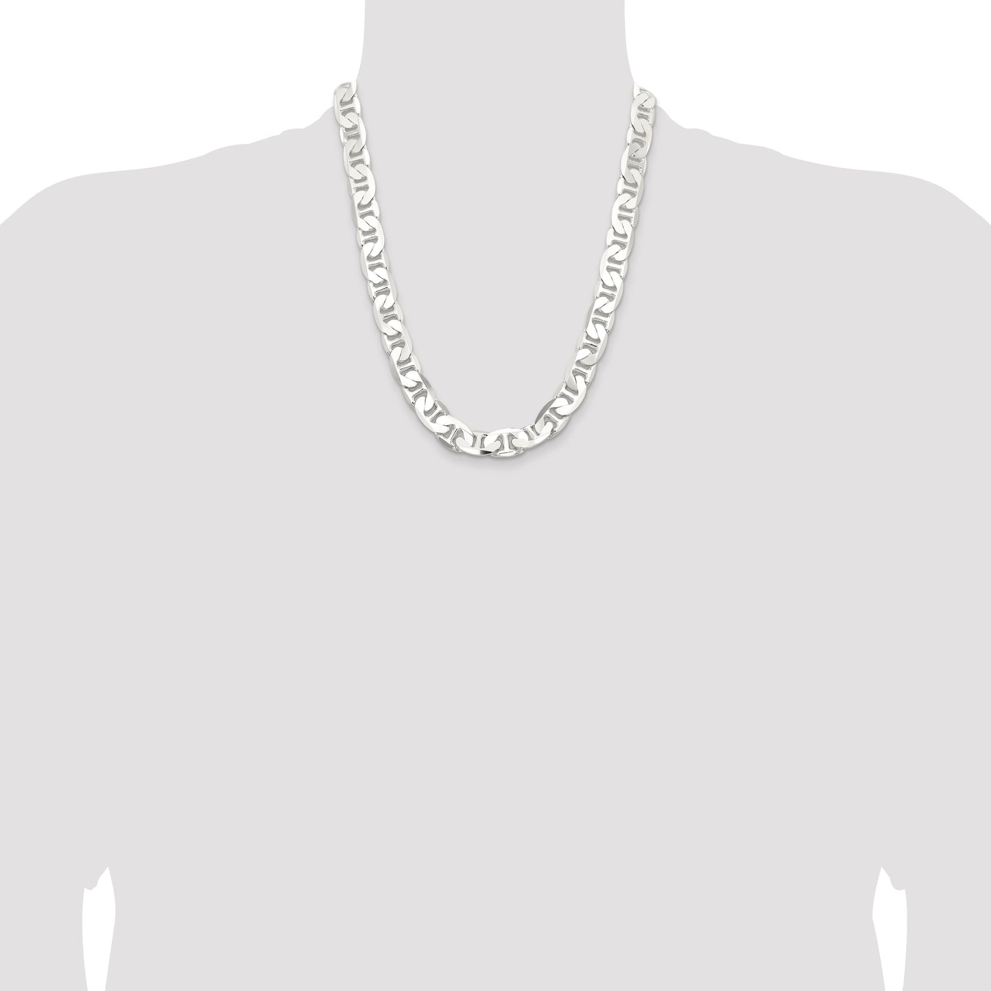 Sterling Silver 11.5mm Flat Anchor Chain