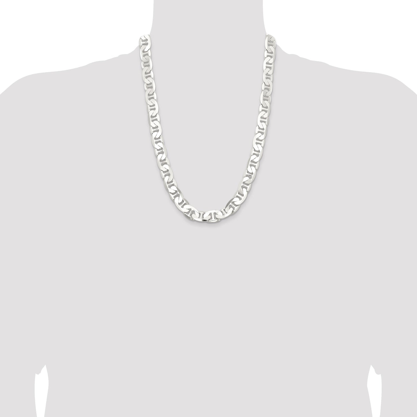 Sterling Silver 11.5mm Flat Anchor Chain