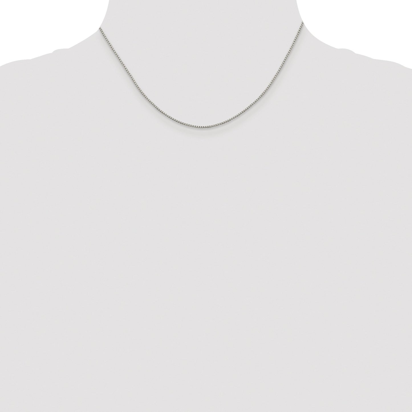 Sterling Silver Rhodium-plated 1.15mm 8 Sided Box Chain