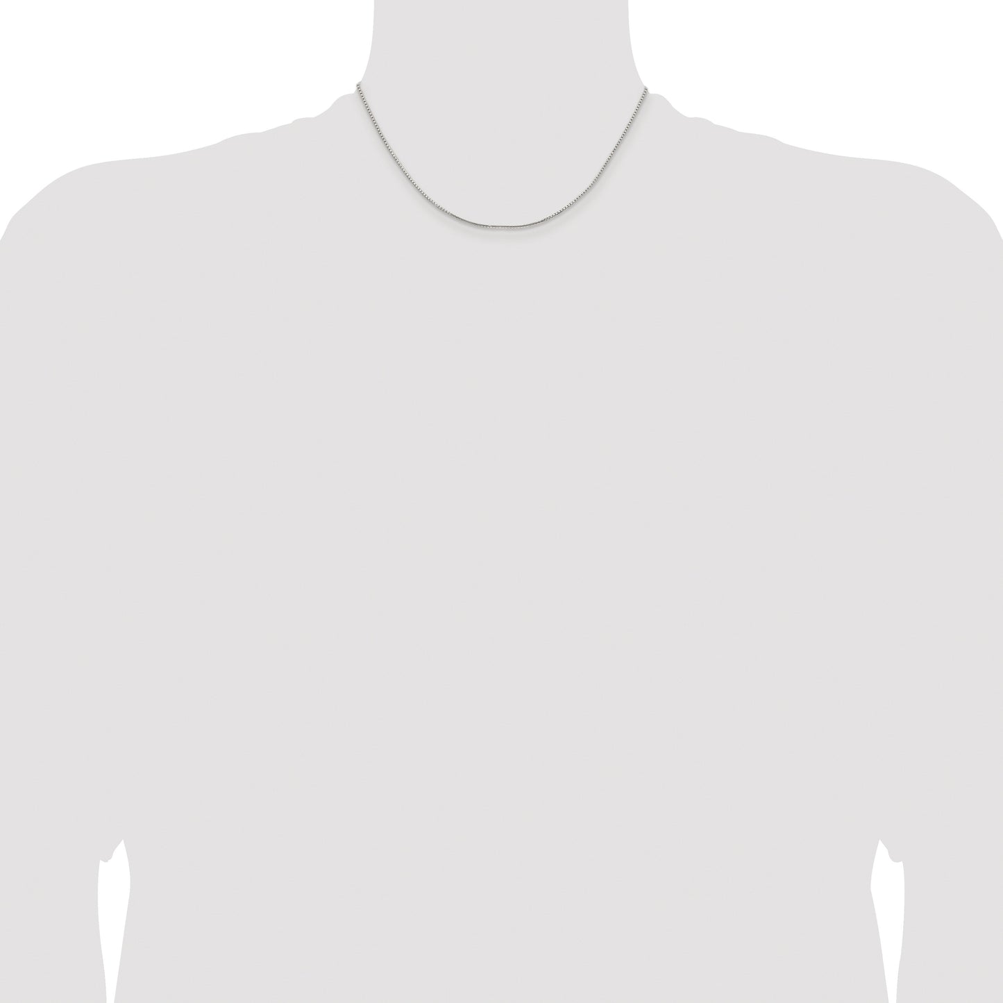 Sterling Silver Rhodium-plated 1.25mm 8 Sided Box Chain