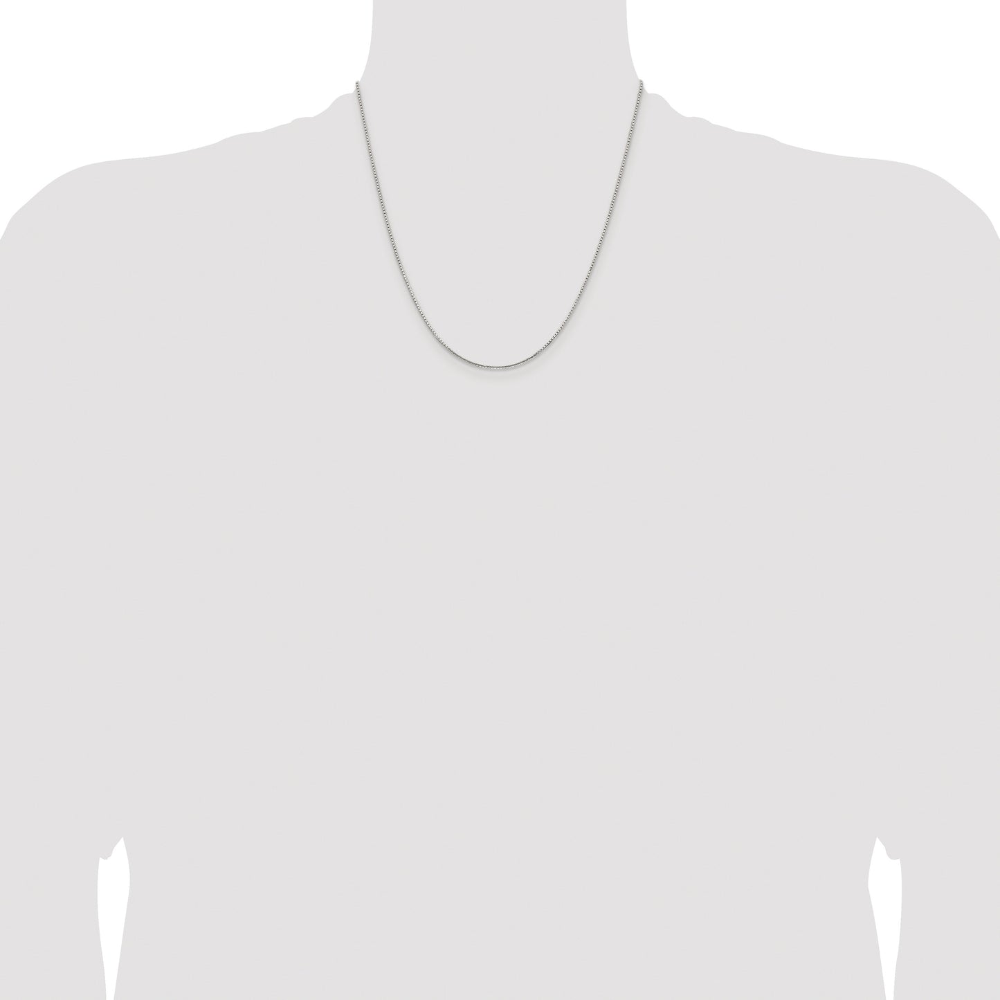 Sterling Silver Rhodium-plated 1.25mm 8 Sided Box Chain