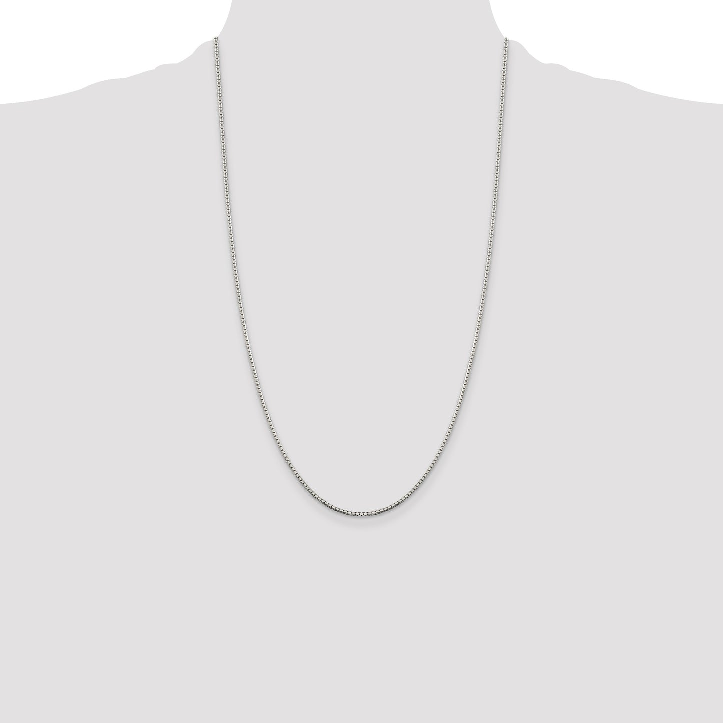 Sterling Silver 1.5mm 8 Sided Box Chain