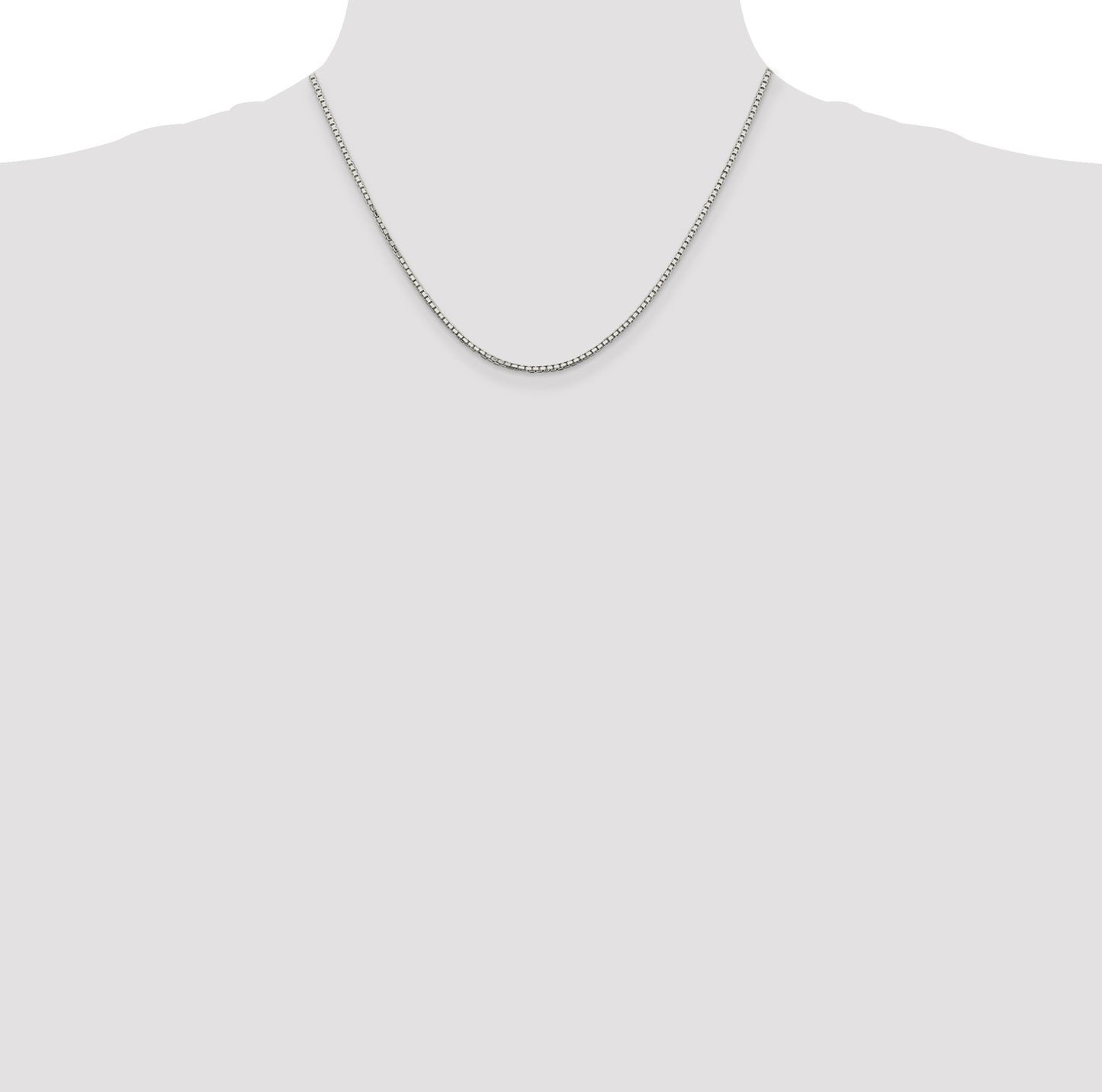 Sterling Silver 1.7mm 8 Sided Box Chain