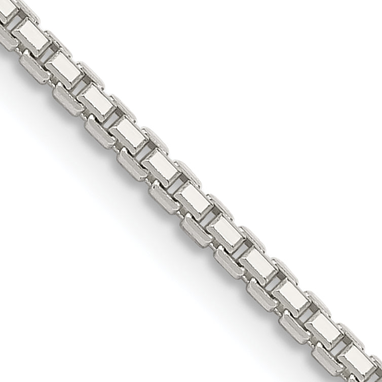 Sterling Silver 1.7mm 8 Sided Box Chain