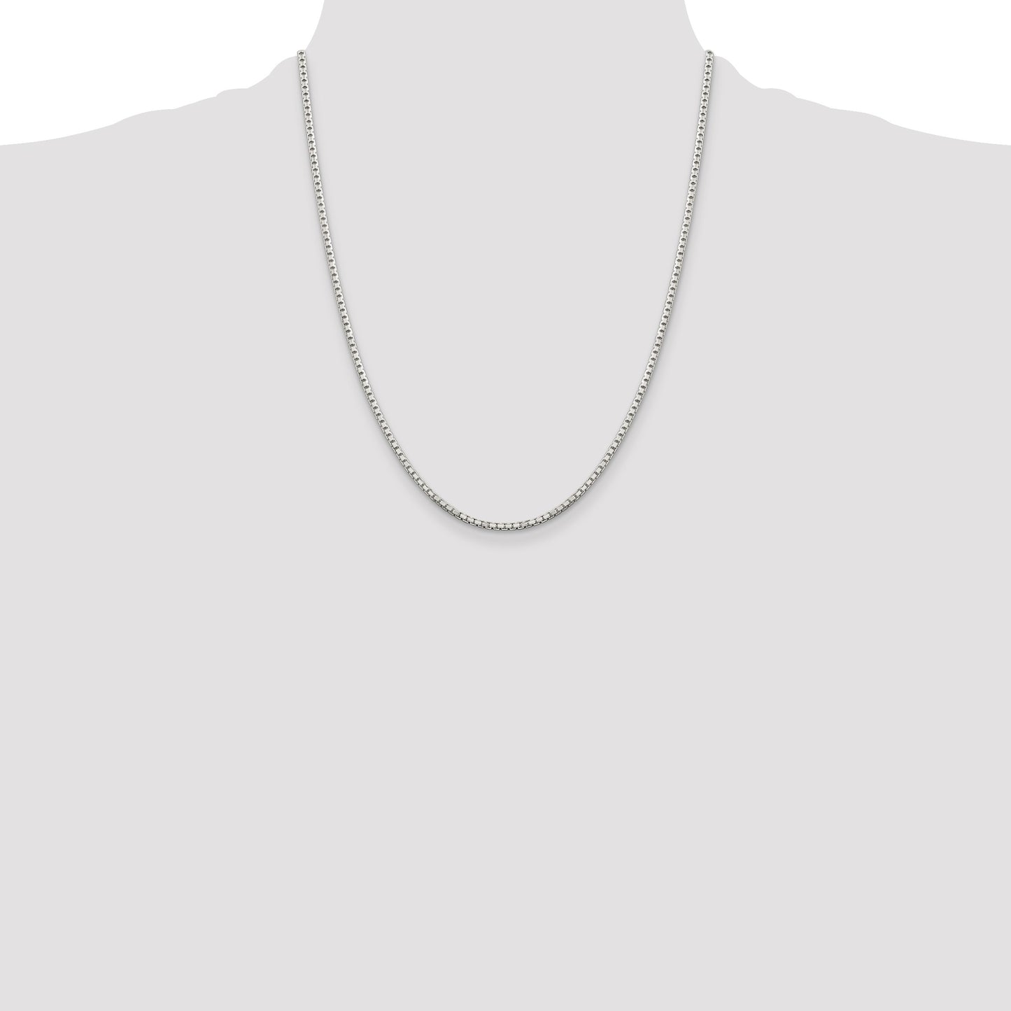 Sterling Silver 2mm 8 Sided Box Chain