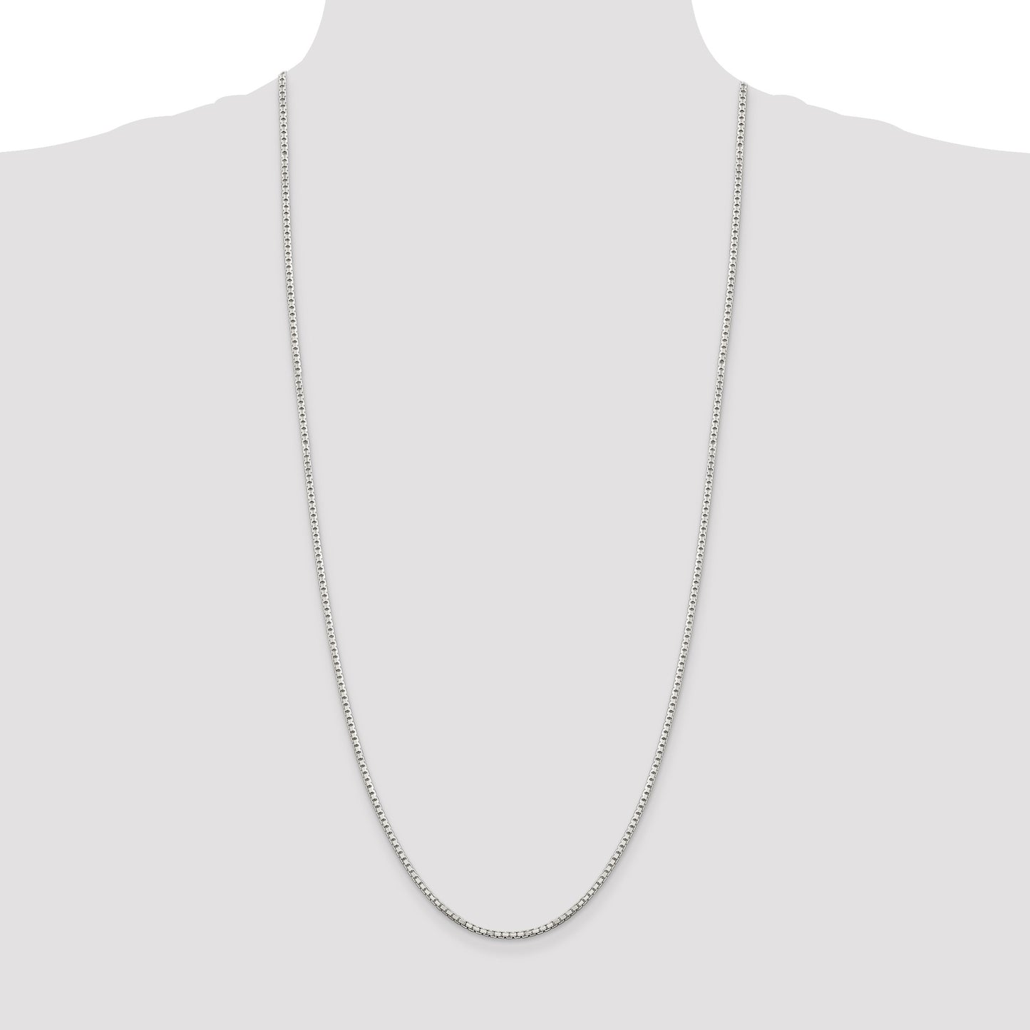 Sterling Silver 2mm 8 Sided Box Chain