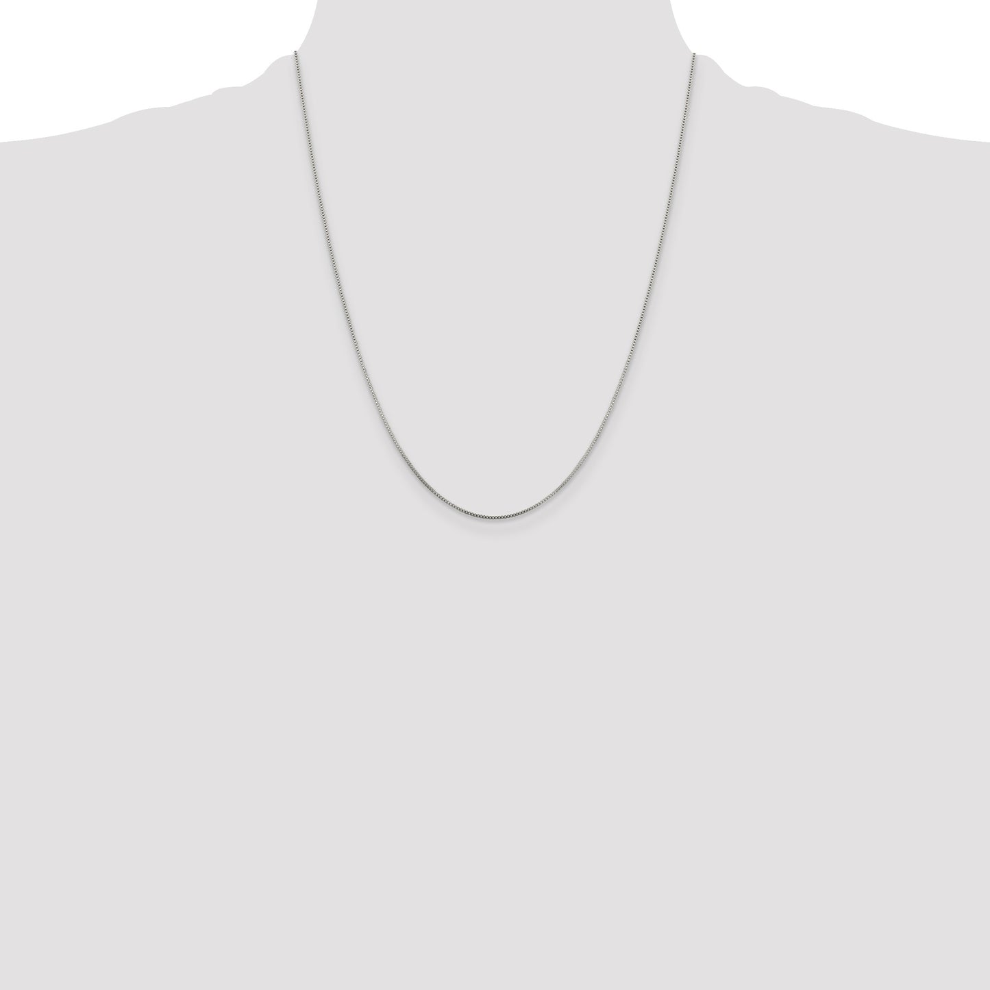 Sterling Silver Rhodium-plated .8mm Box Chain