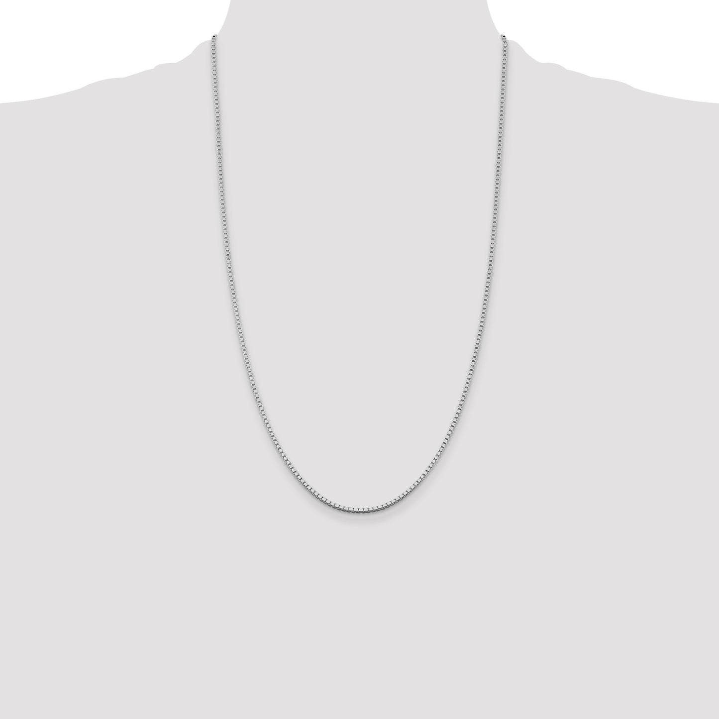 Sterling Silver Rhodium-plated 1.75mm Box Chain