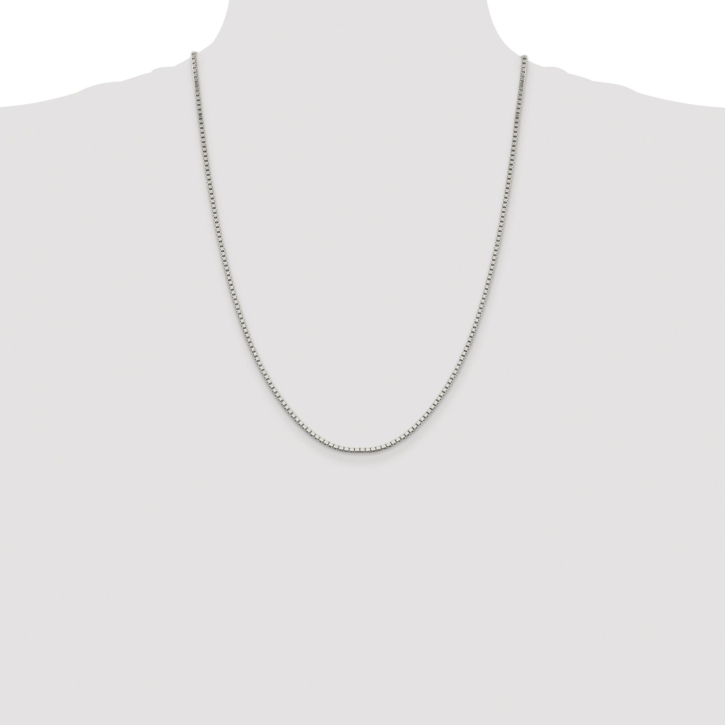 Sterling Silver Rhodium-plated 1.9mm Box Chain