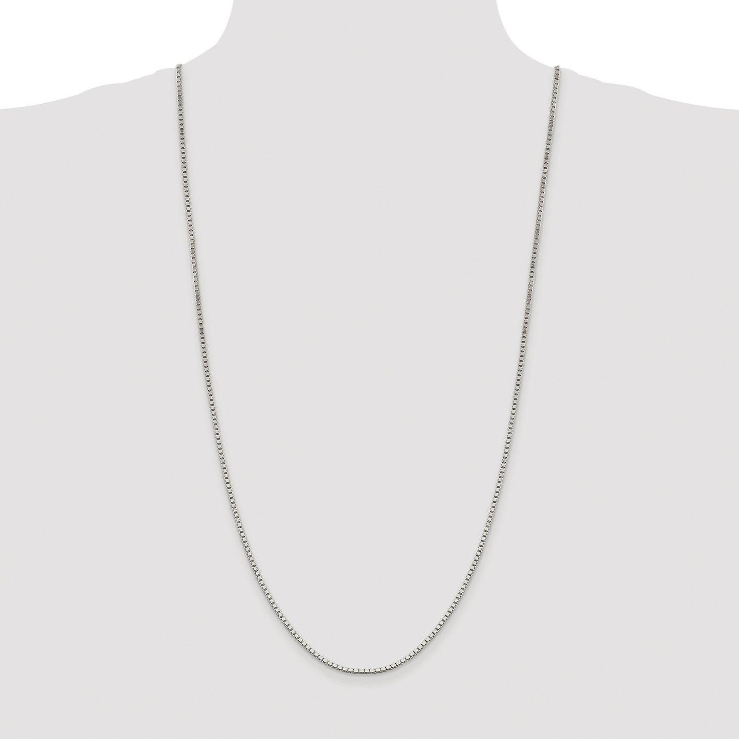 Sterling Silver Rhodium-plated 1.9mm Box Chain