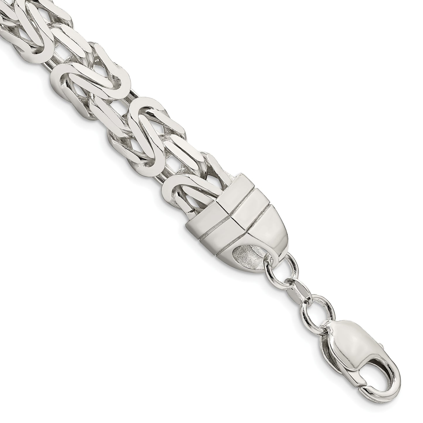 Sterling Silver 8.25mm Byzantine Chain