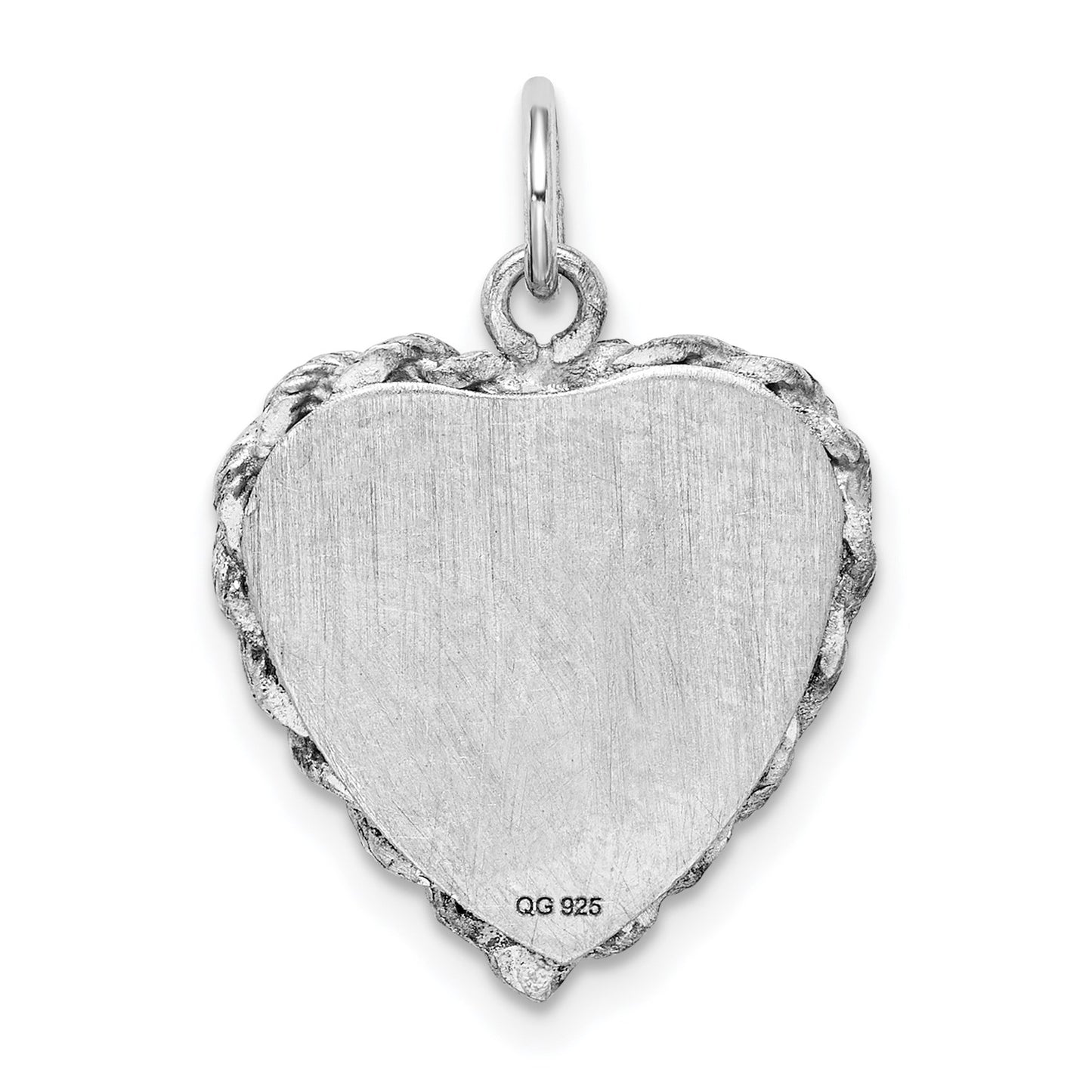 Sterling Silver Rhodium-plated My Confirmation Disc Charm