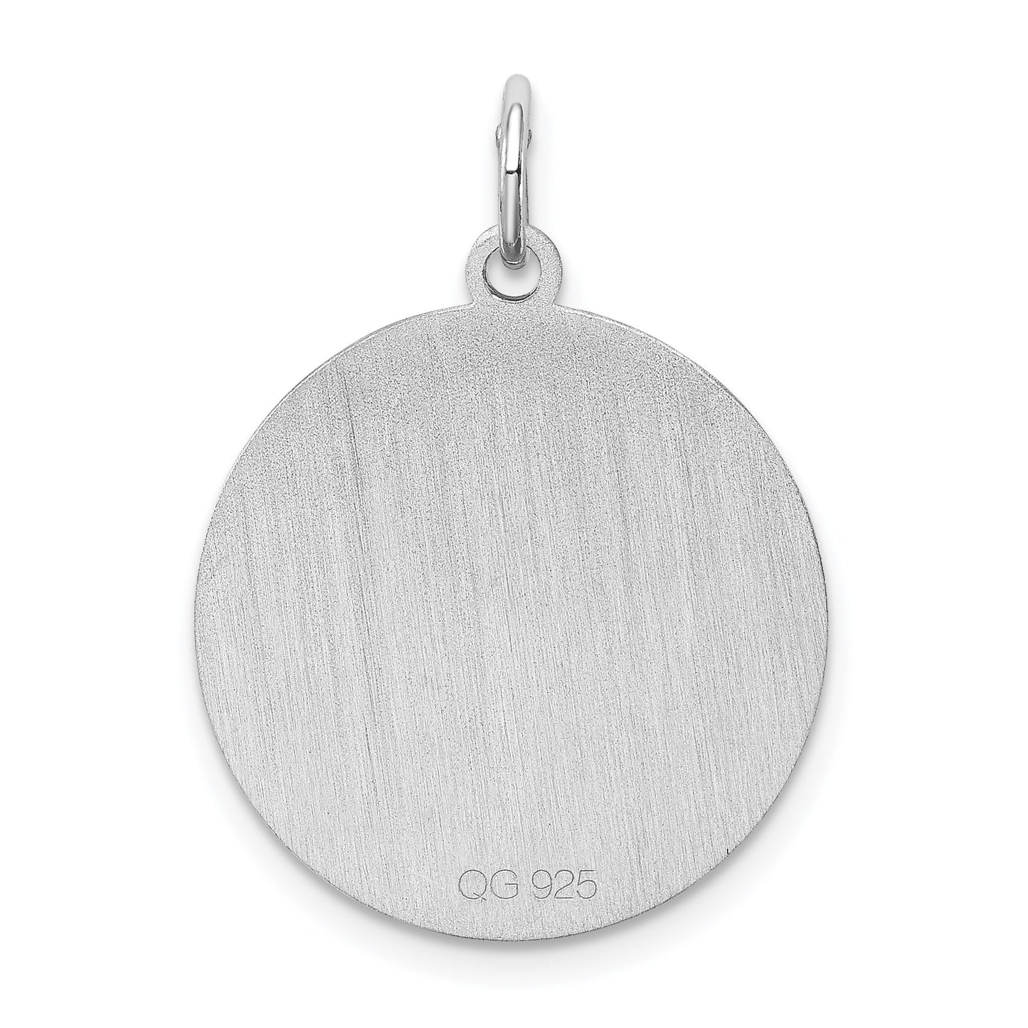 Sterling Silver Rhodium-plated Shetland Sheepdog Disc Charm