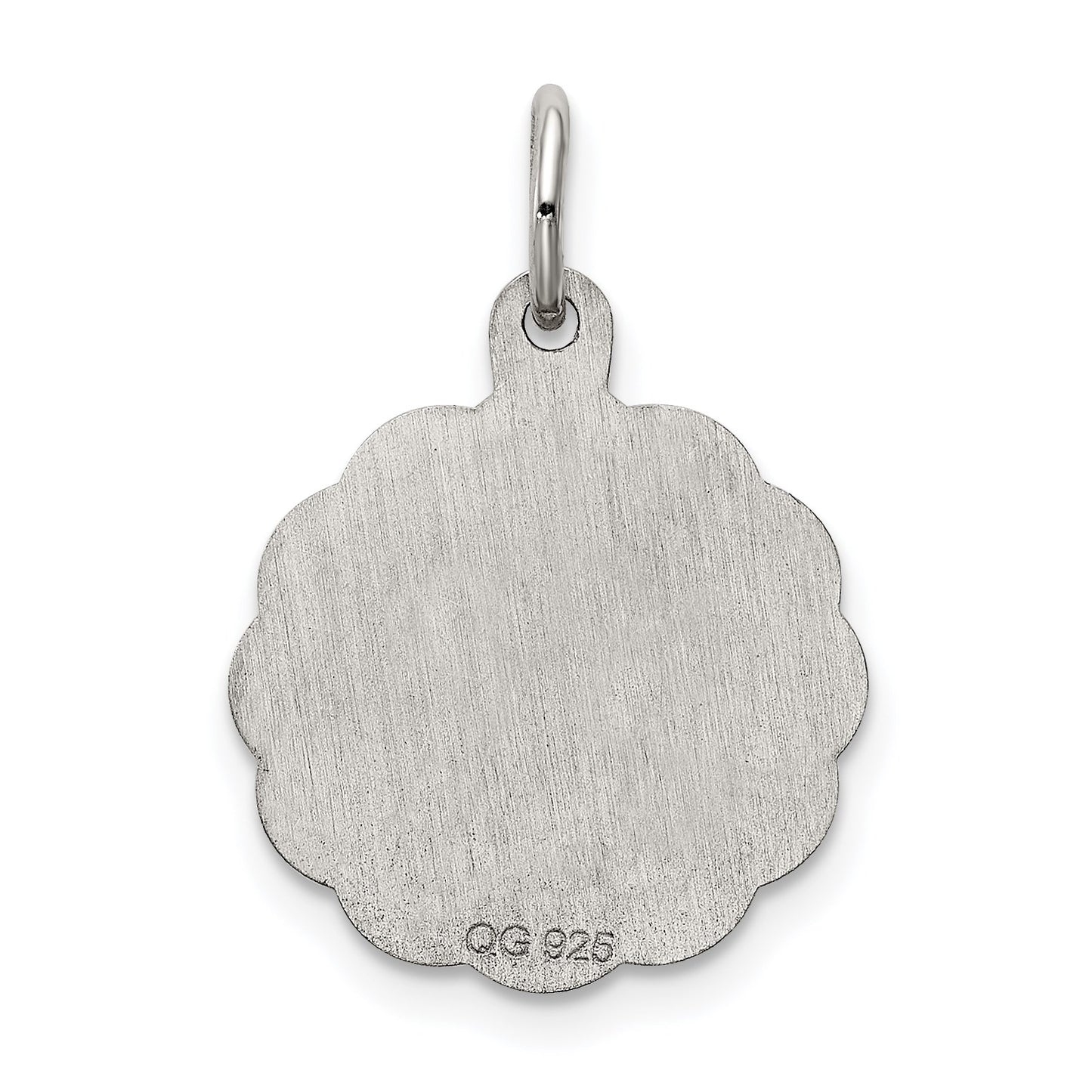 Sterling Silver Rhodium-plated St. Christopher Medal Charm