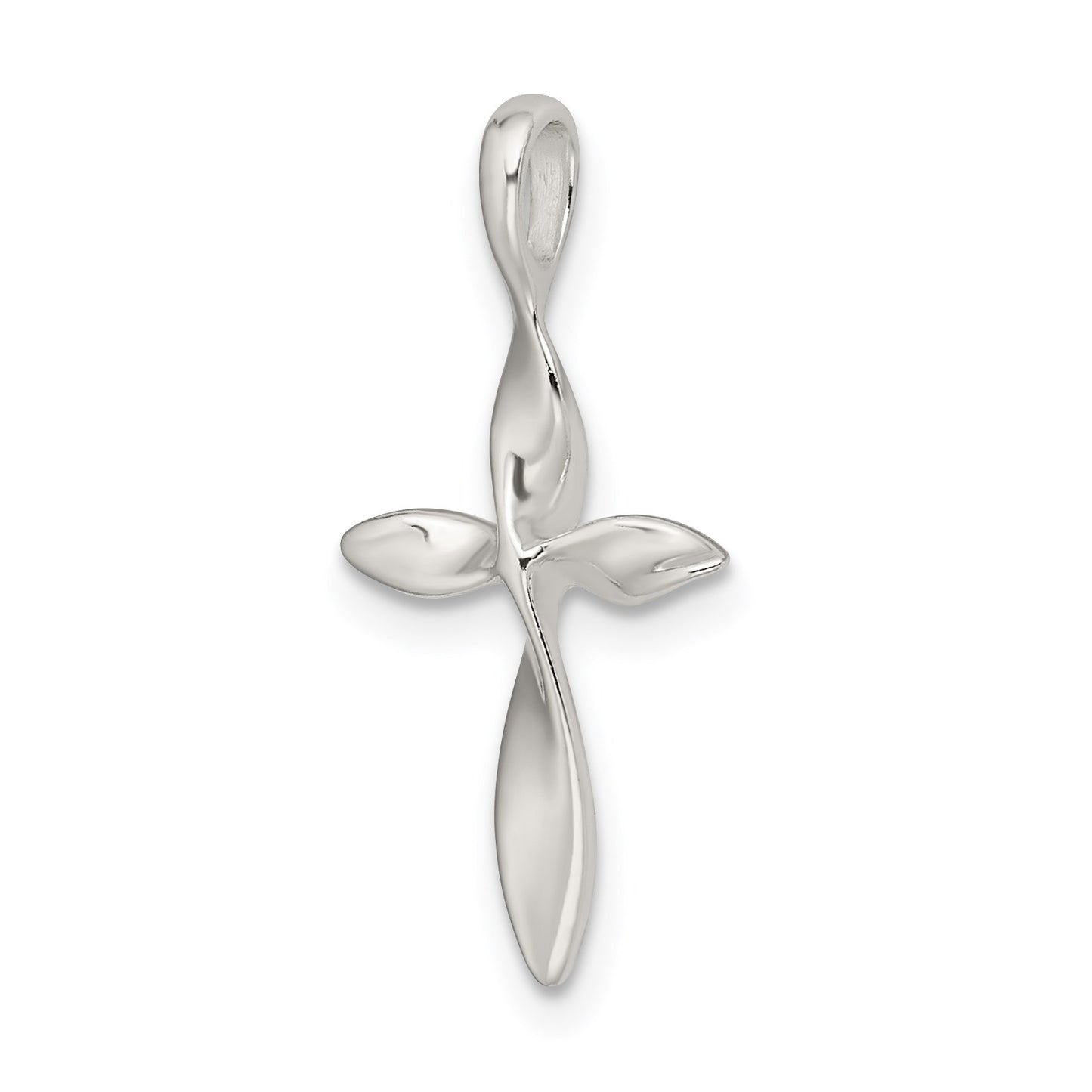 Sterling Silver Twisted Cross Pendant