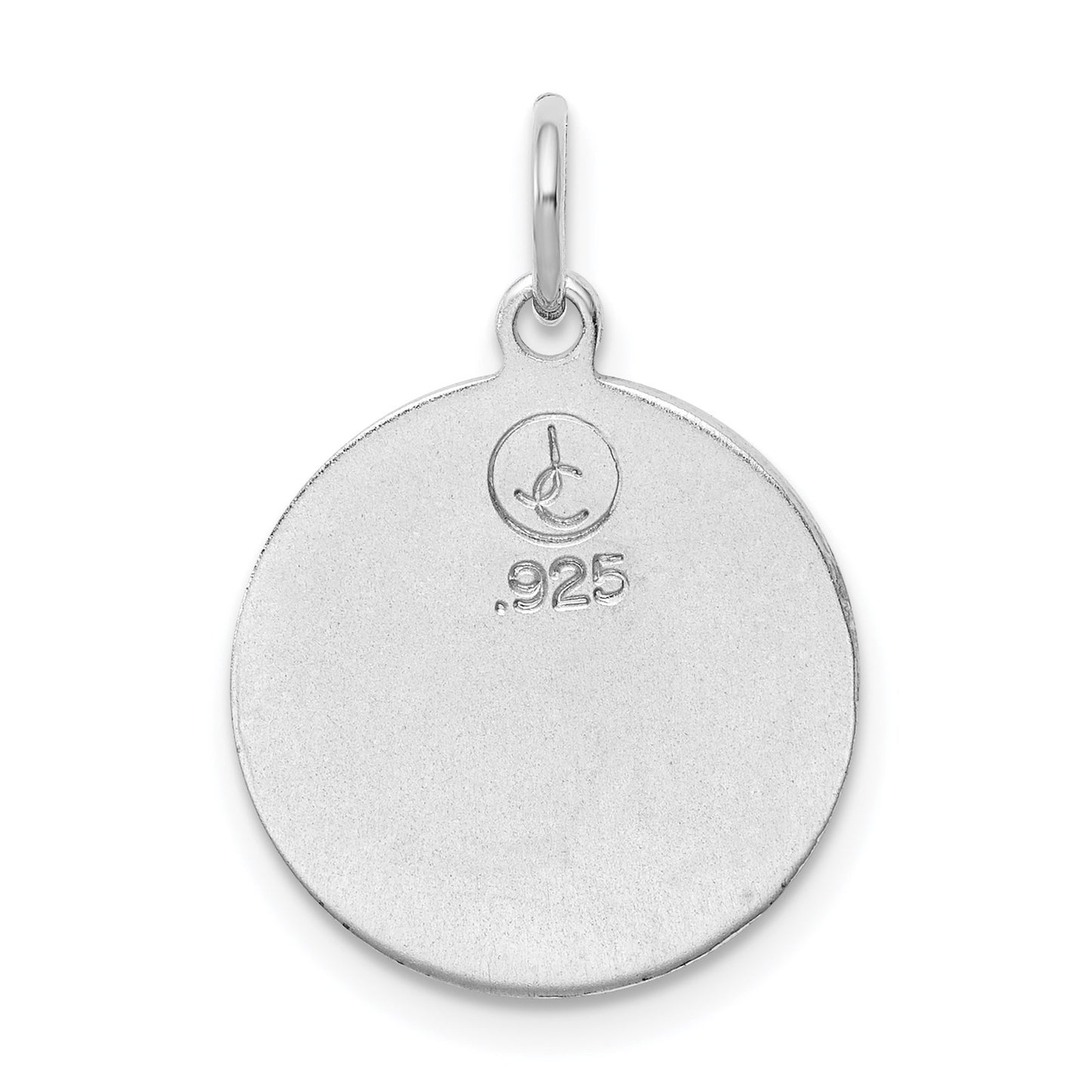 Sterling Silver Platinum-plated & Gold-tone St Peregrine Medal