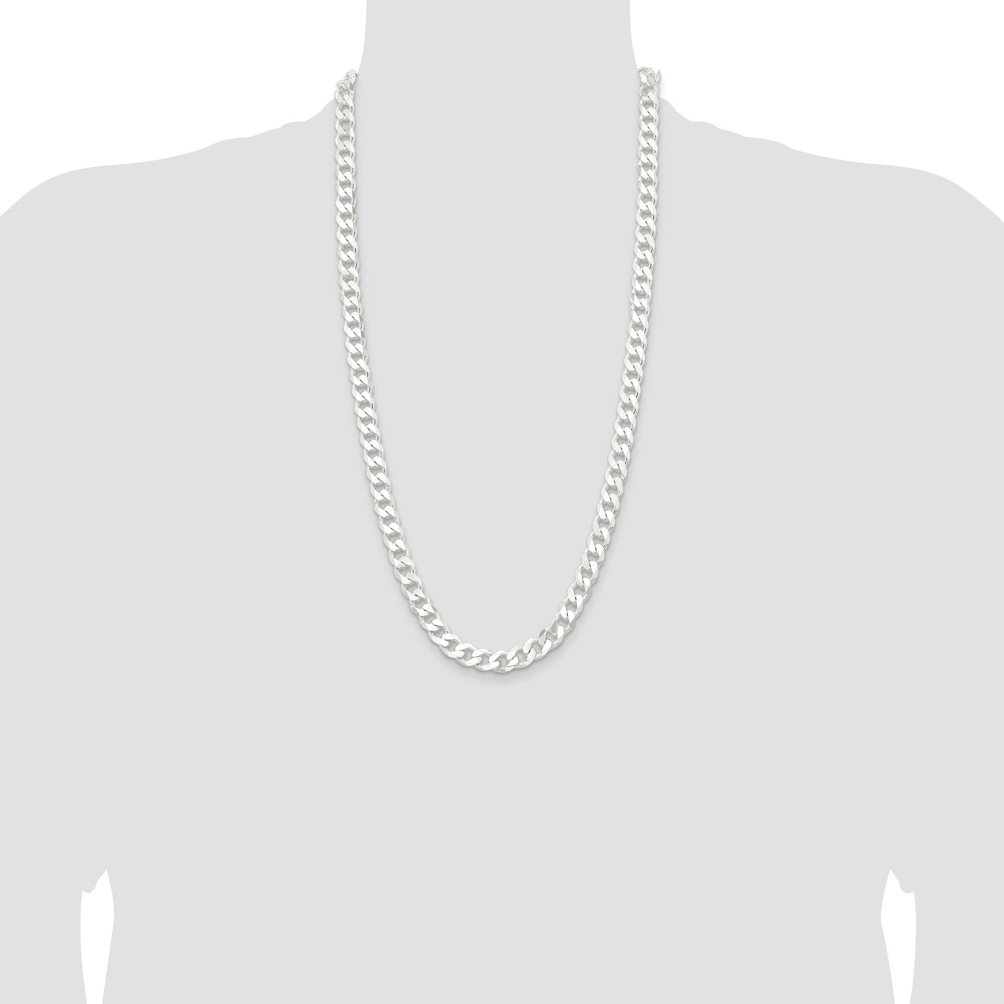 Sterling Silver 9.3mm Curb Chain