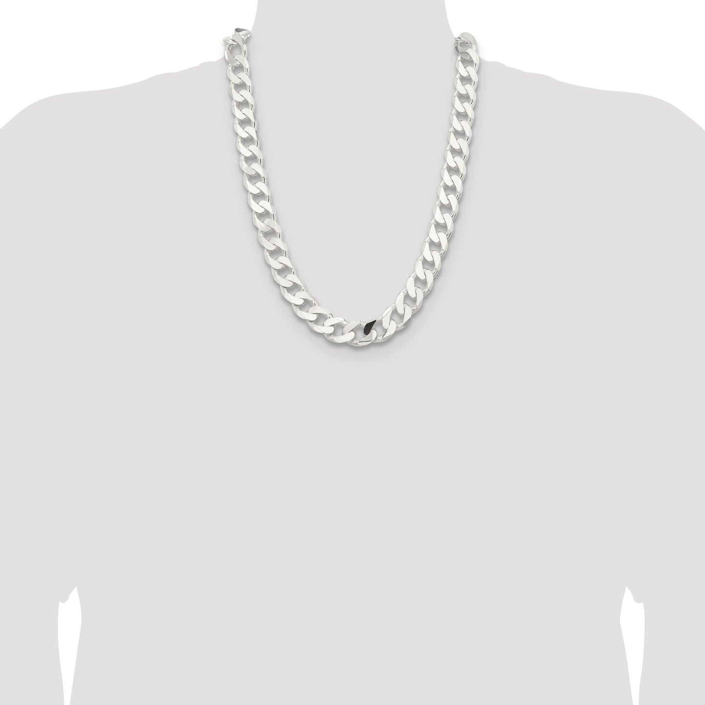 Sterling Silver 14.5mm Curb Chain
