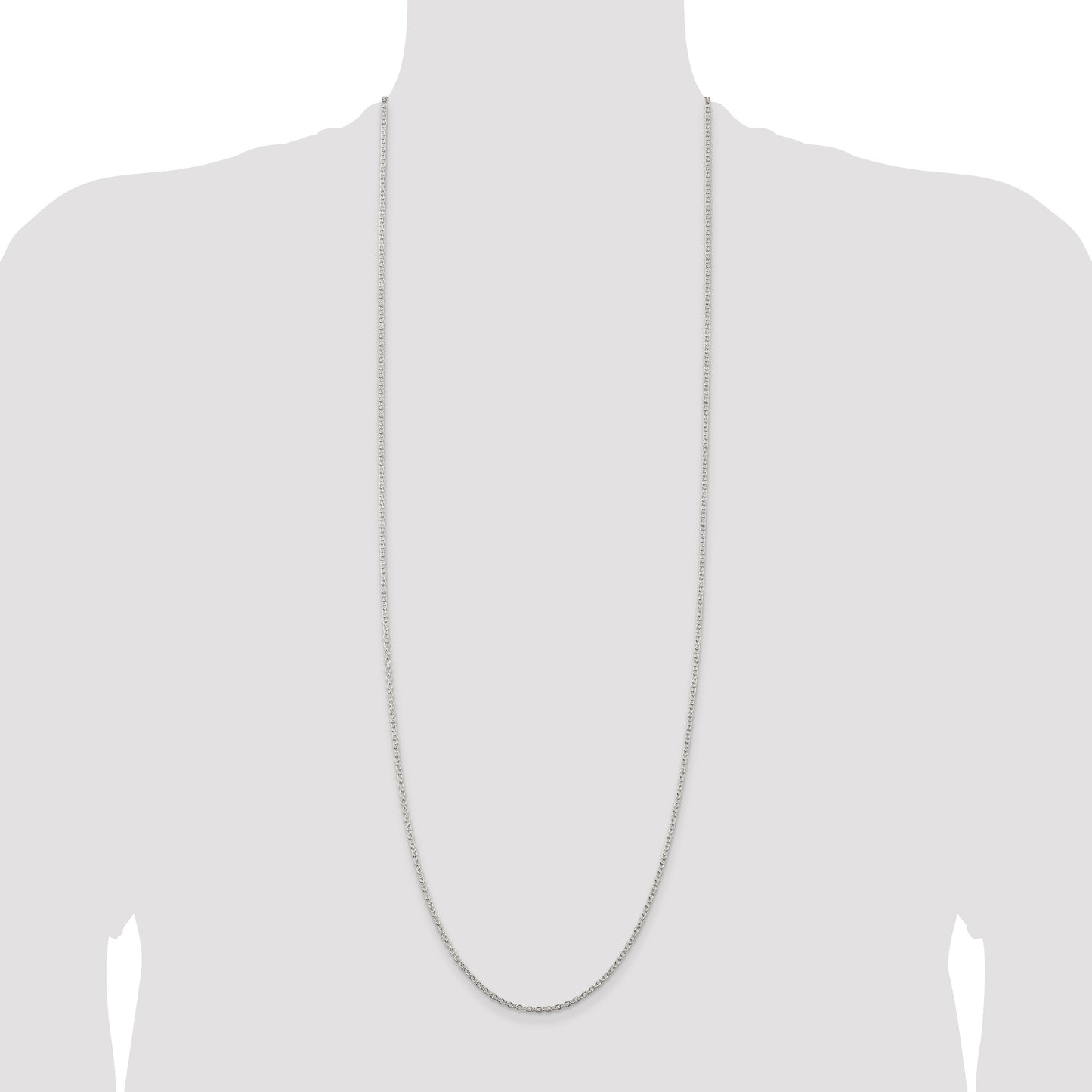 Sterling Silver 2.25mm Cable Chain