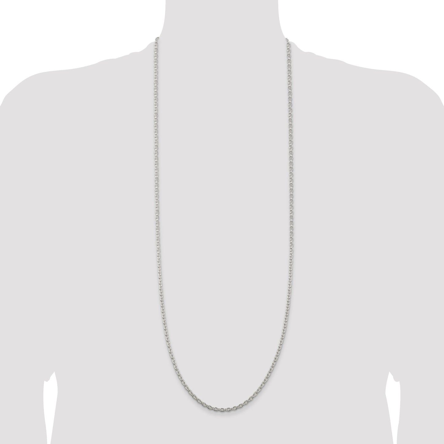 Sterling Silver 3.5mm Cable Chain