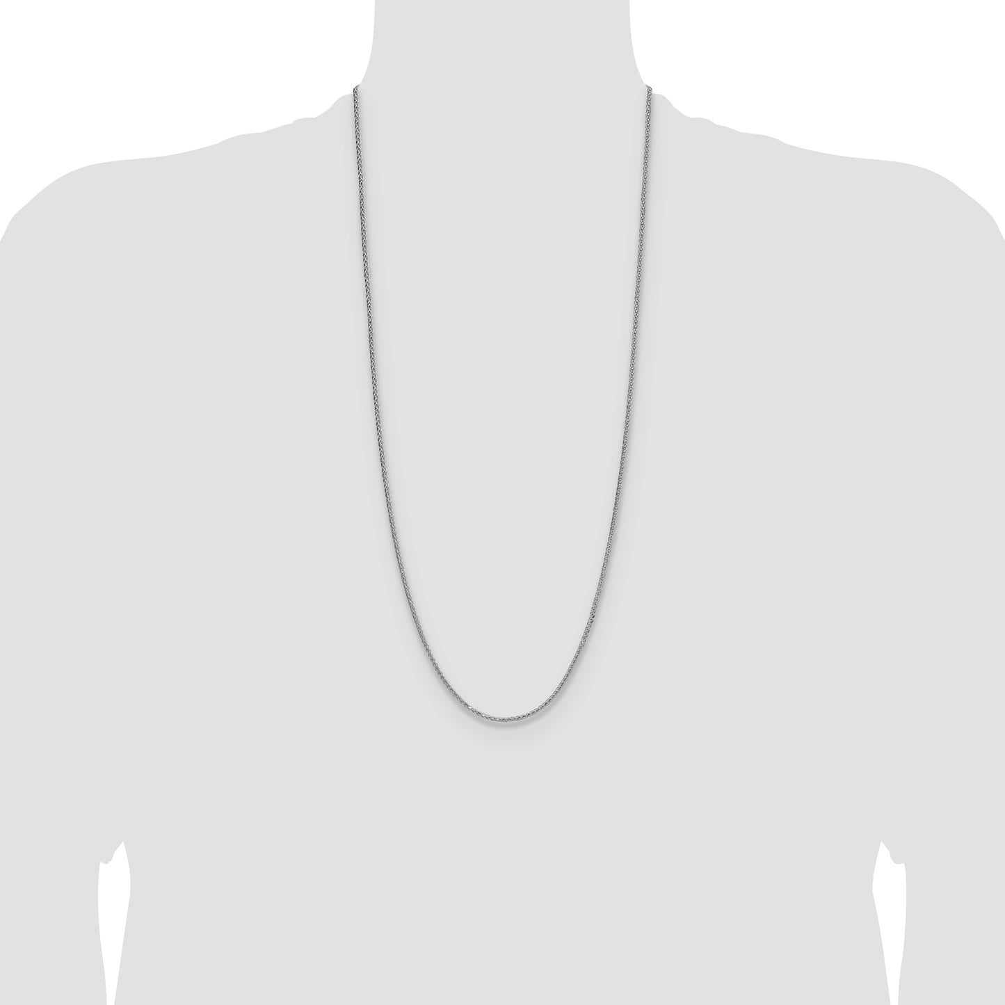 Sterling Silver 2.0mm 8 Sided D/C Double Spiga Chain