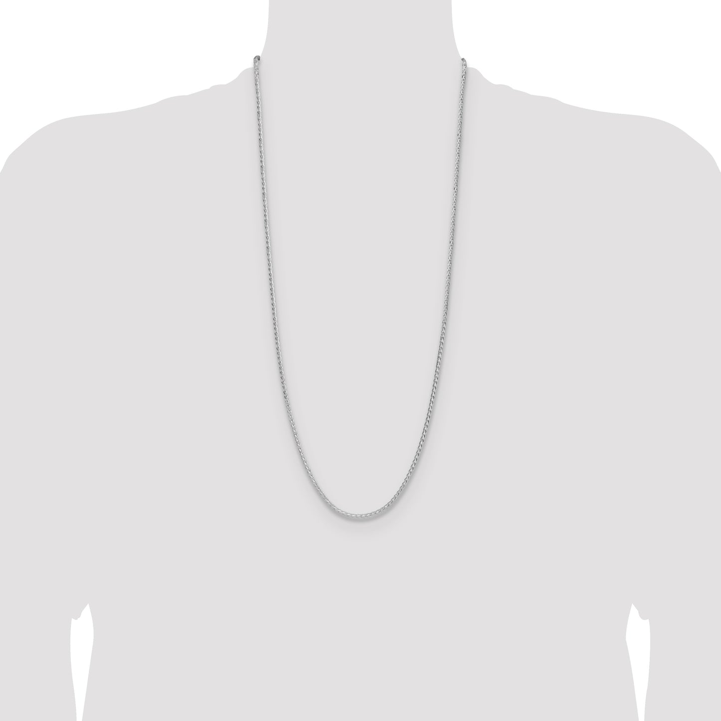 Sterling Silver 2.5mm 8 Sided D/C Double Spiga Chain