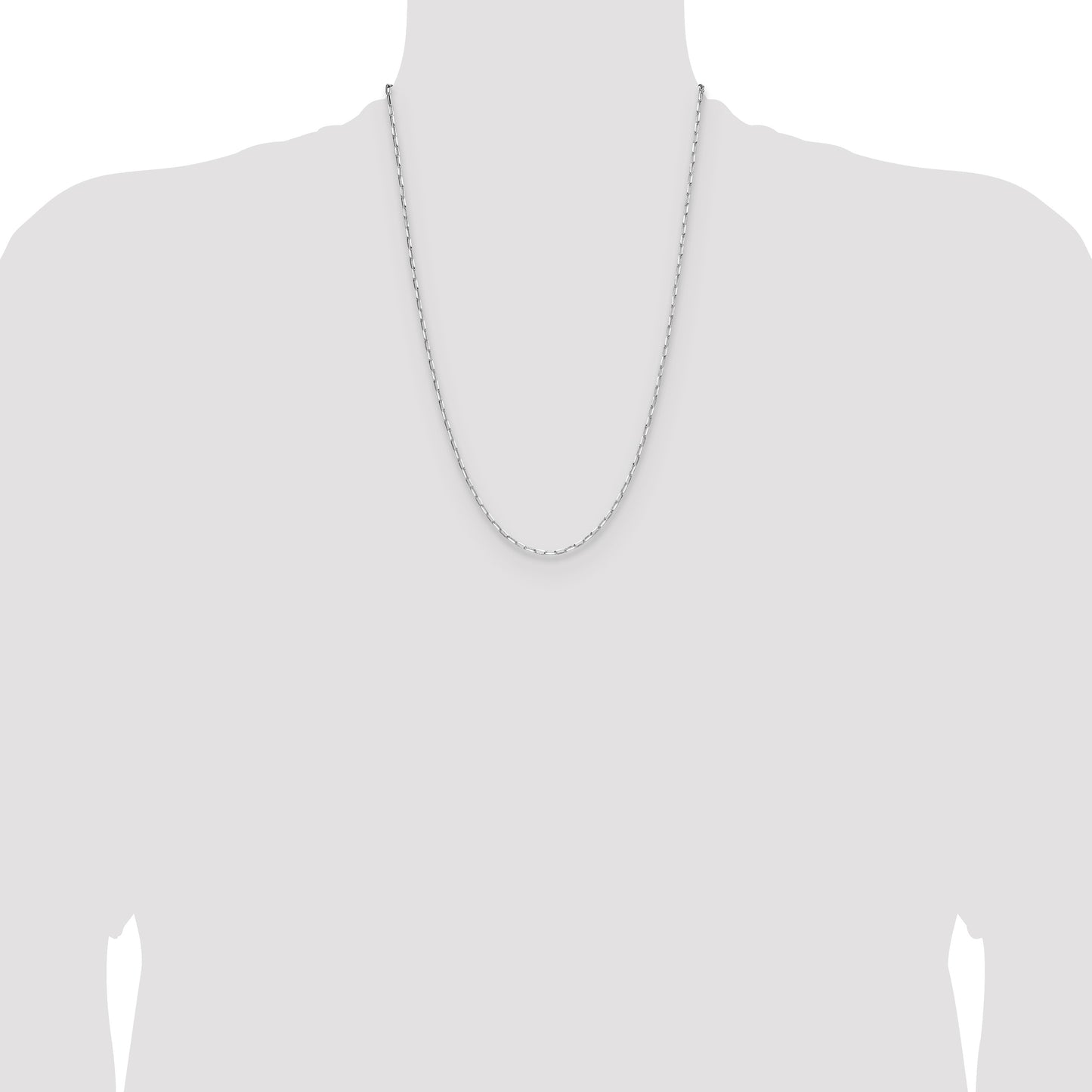 Sterling Silver Rhodium-plated 2.15mm D/C Forzantine Chain