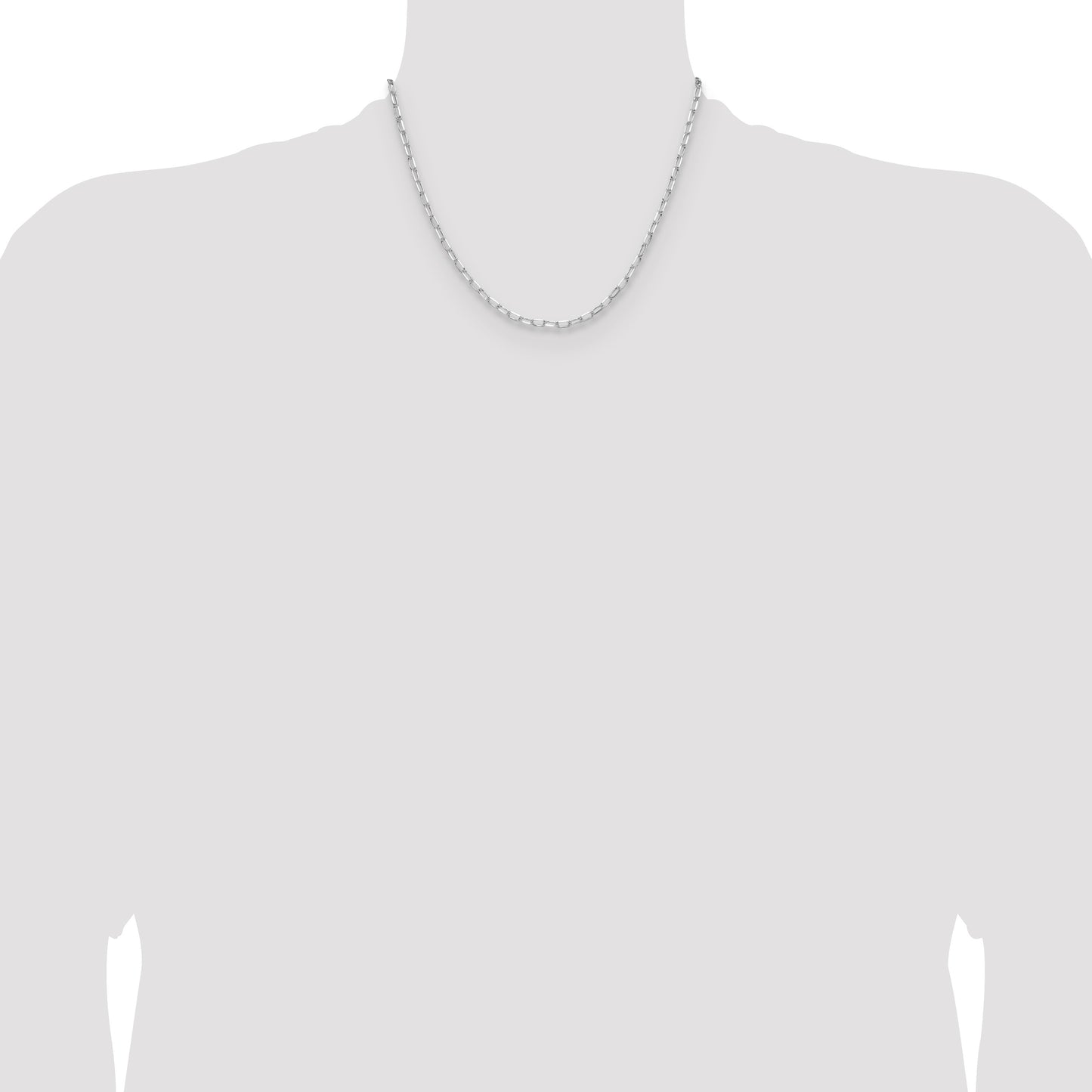 Sterling Silver Rhodium-plated 3.15mm D/C Forzantine Chain