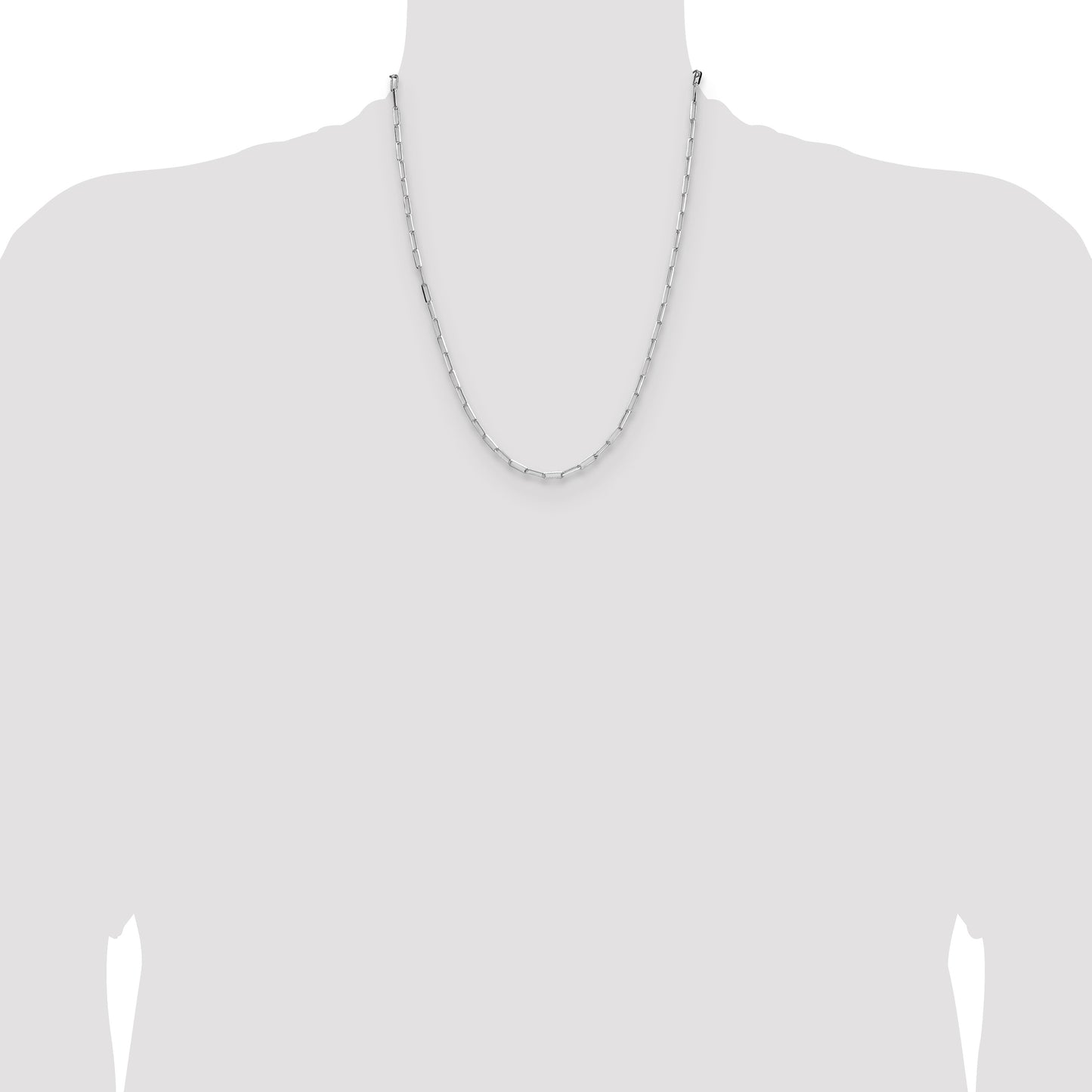 Sterling Silver 3.1mm D/C Paperclip Chain