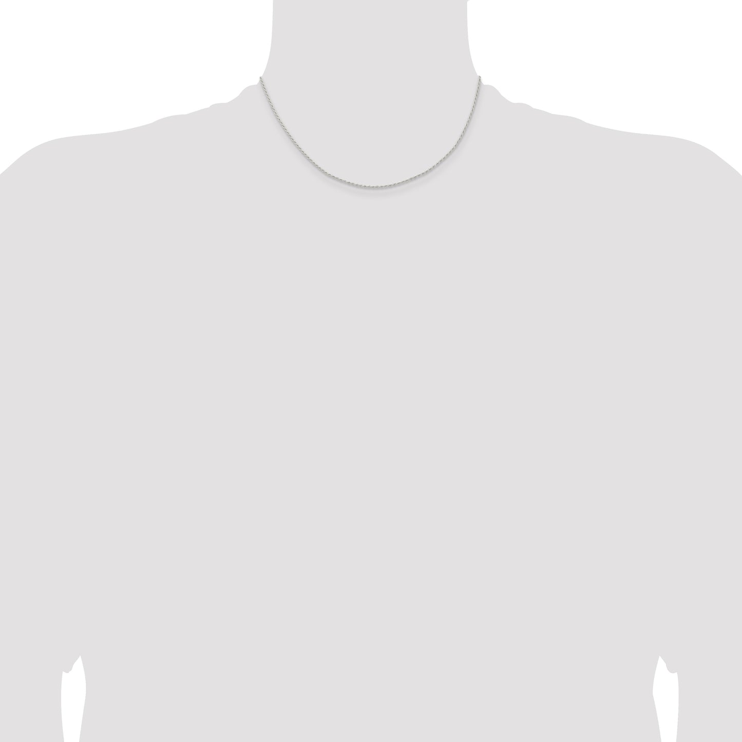 Sterling Silver 1.3mm Solid Rope Chain