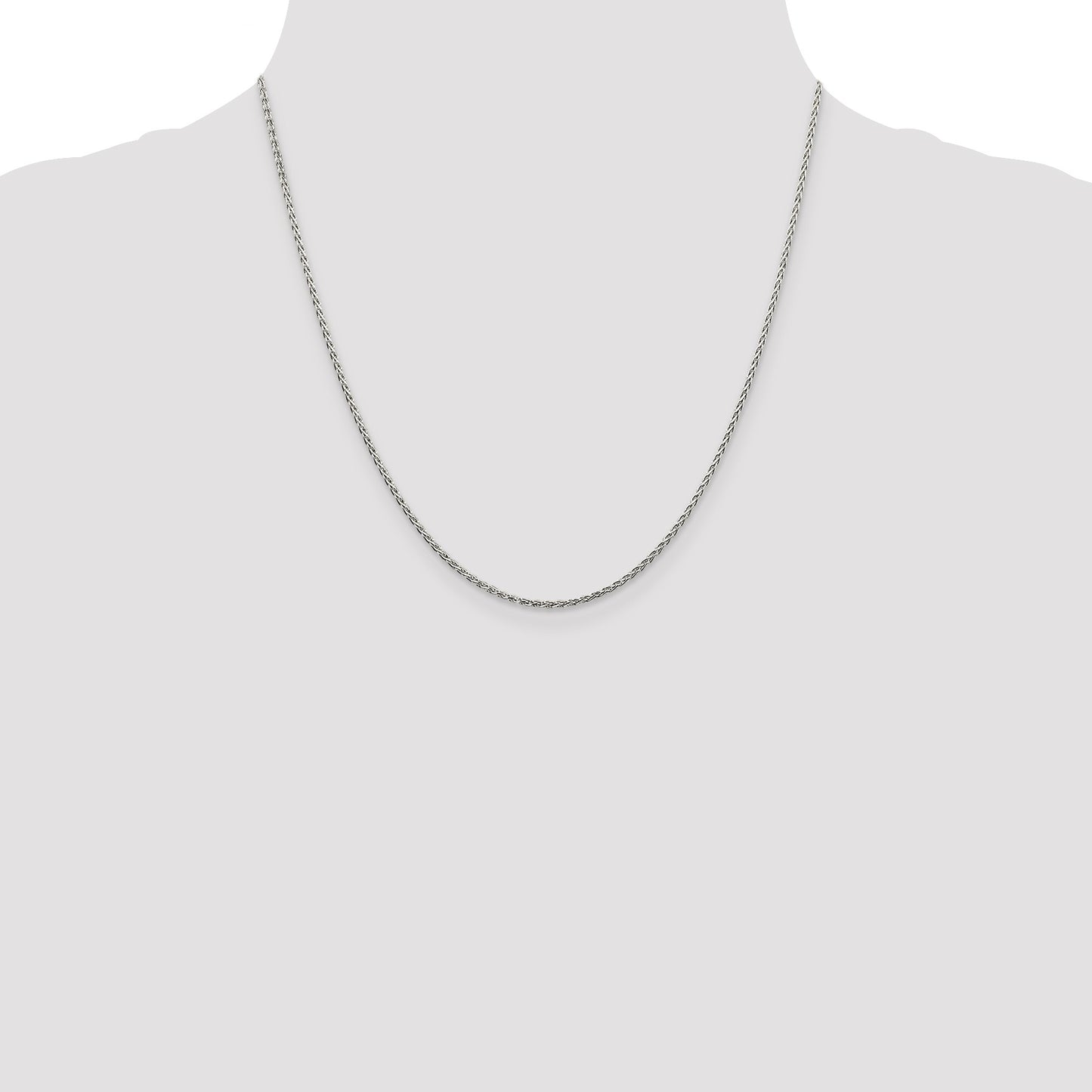 Sterling Silver 1.5mm Diamond-cut Spiga Chain