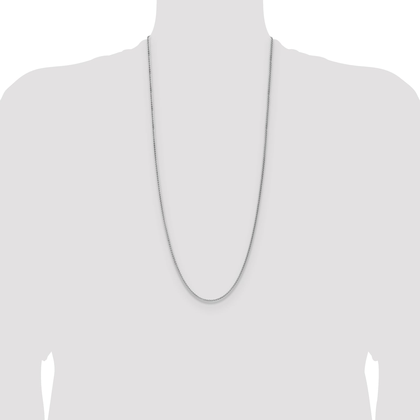 Sterling Silver 2.1mm Diamond-cut Square Spiga Chain