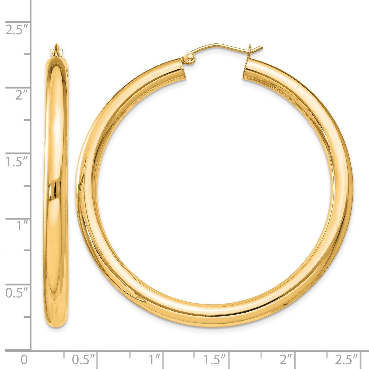 Sterling Silver Flash Gold-plated 4mm Round Hoop Earrings