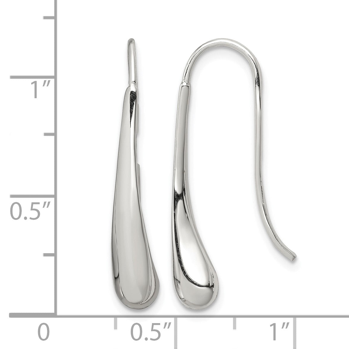 Sterling Silver Teardrop Wire Earrings