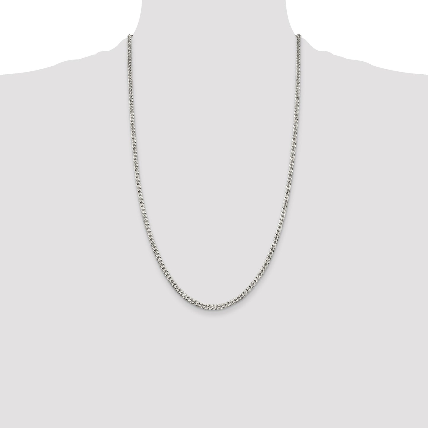 Sterling Silver Polished 3.15mm Curb Chain