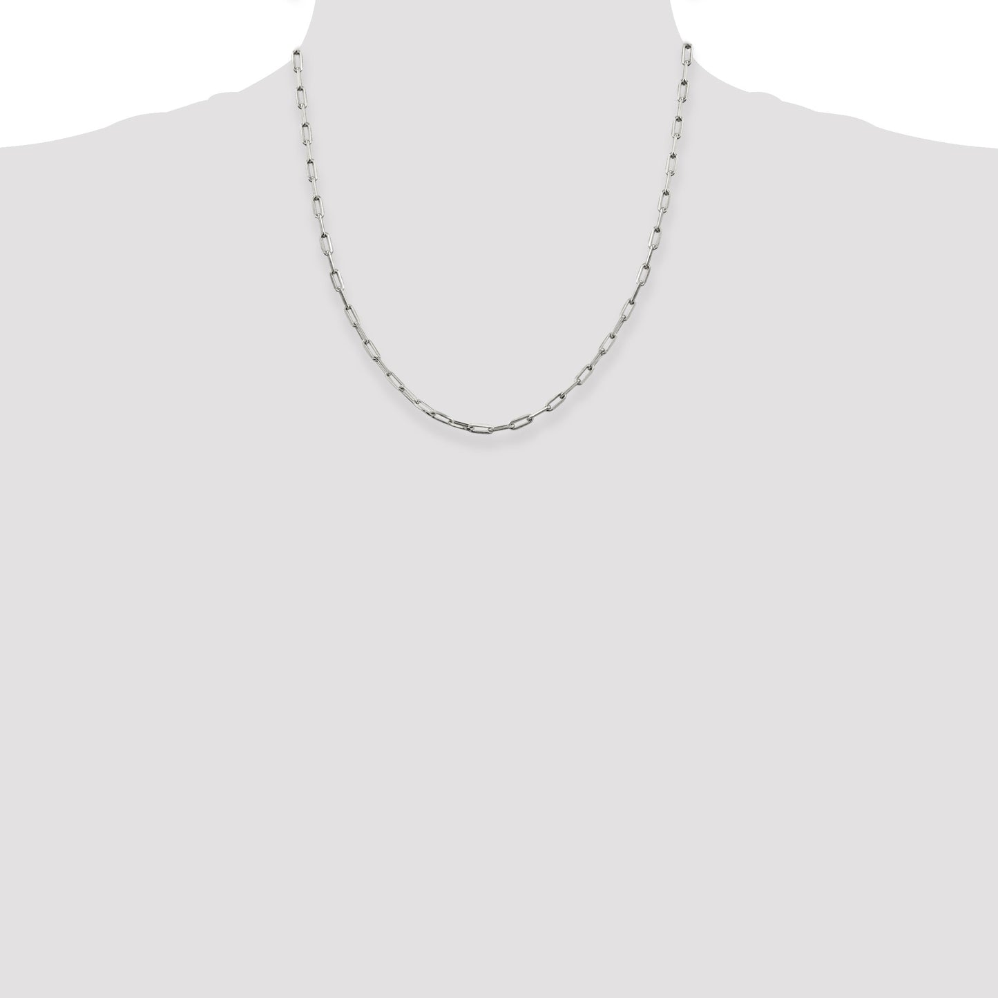 Sterling Silver 3.25mm Elongated Open Link Chain