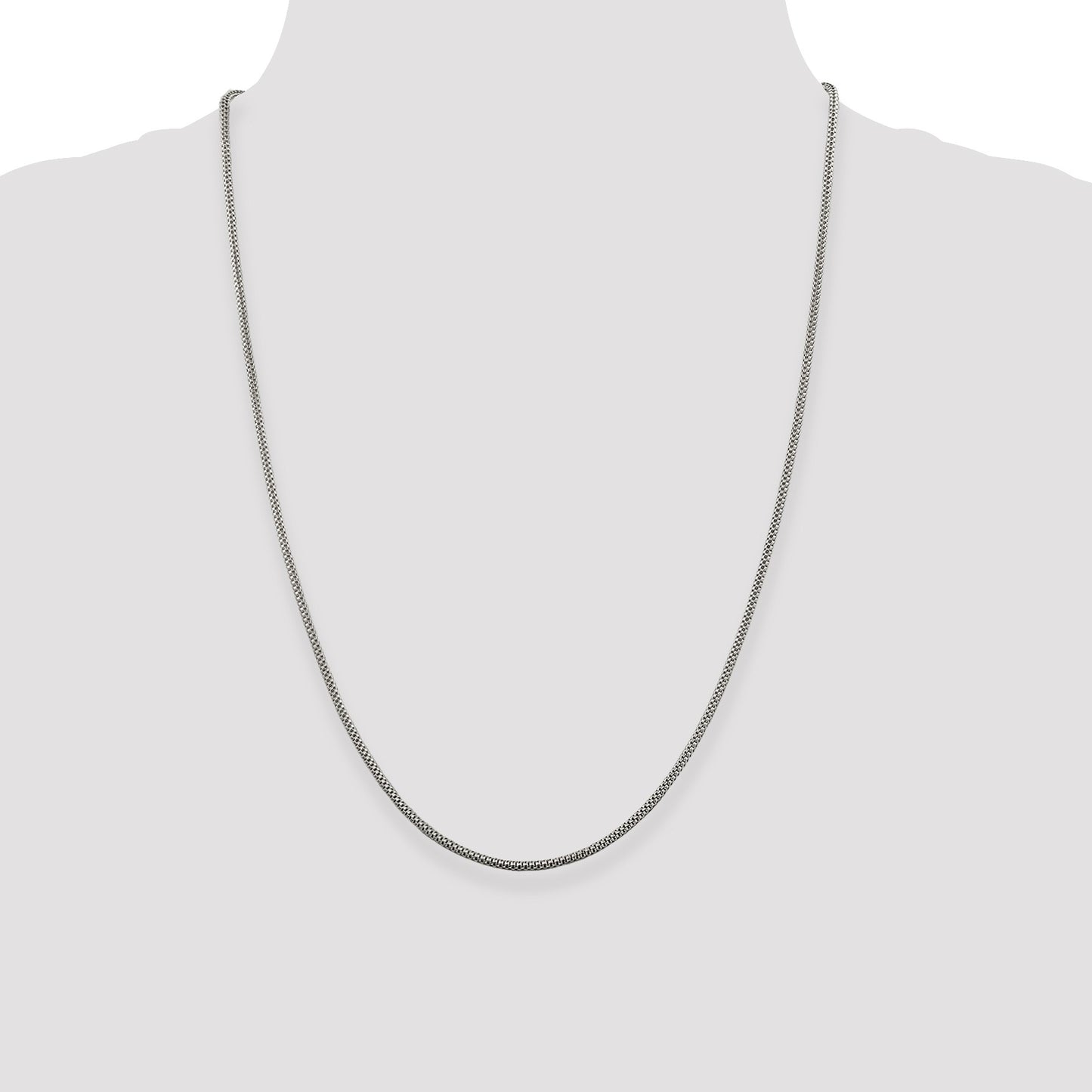 Sterling Silver 2mm Corona Chain