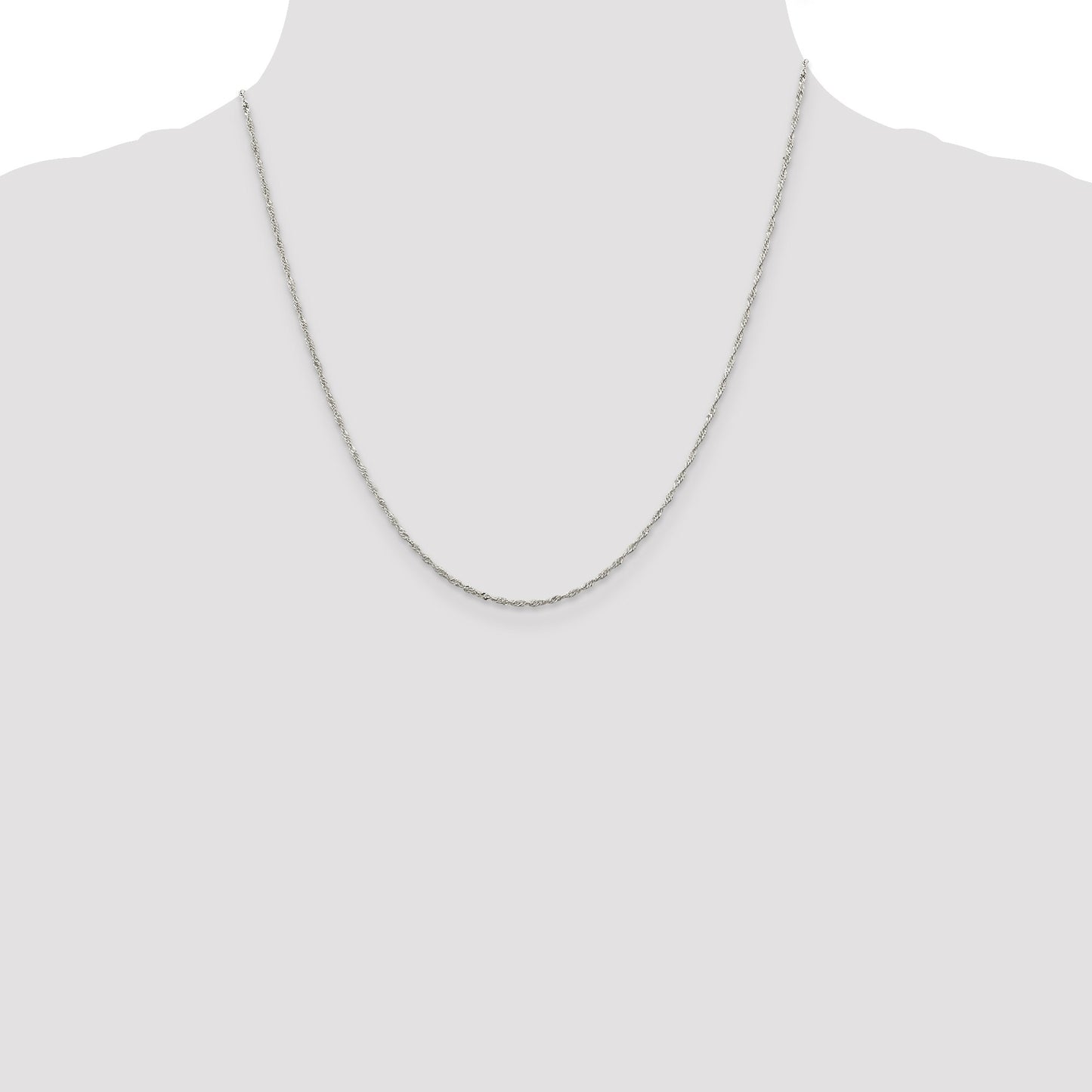 Sterling Silver 1.4mm Singapore Chain