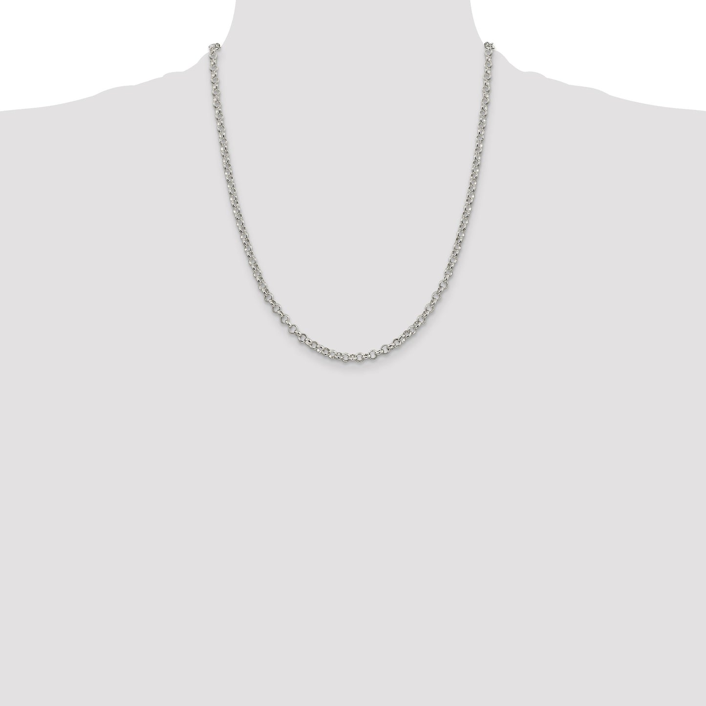 Sterling Silver 4mm Rolo Chain