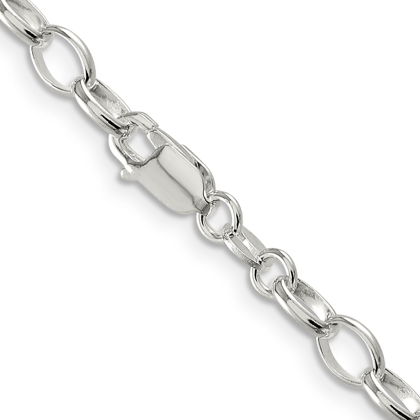 Sterling Silver 5mm Fancy Rolo Chain Necklace