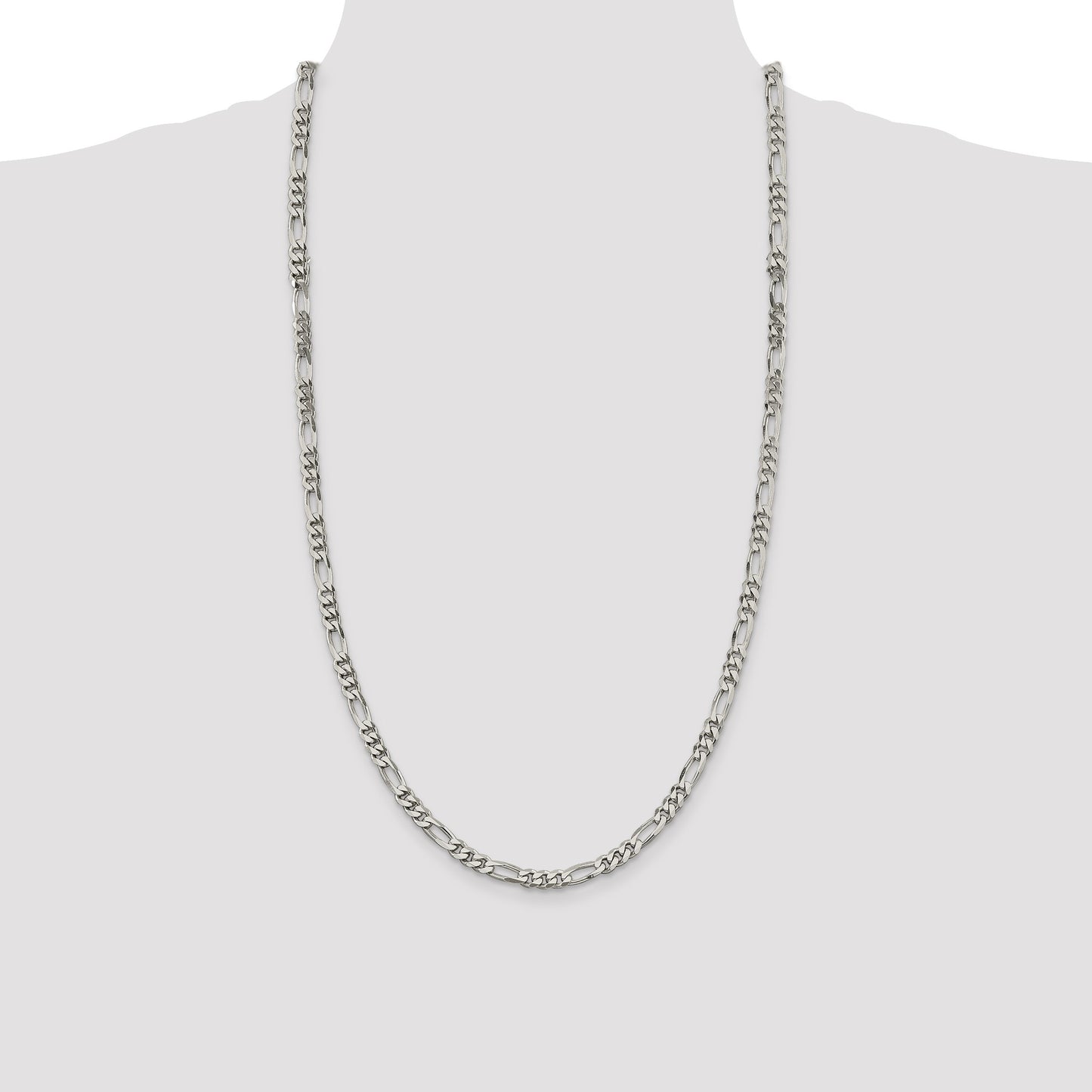 Sterling Silver 5.5mm Figaro Chain