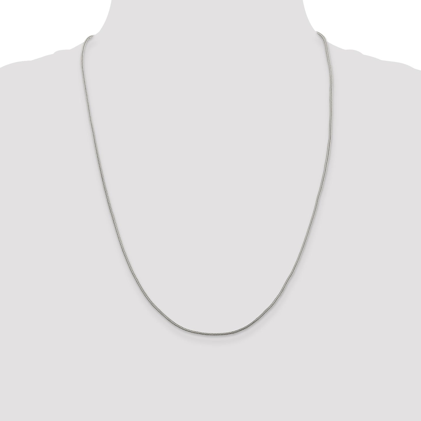 Sterling Silver 1.25mm Diamond-cut Round Franco Chain