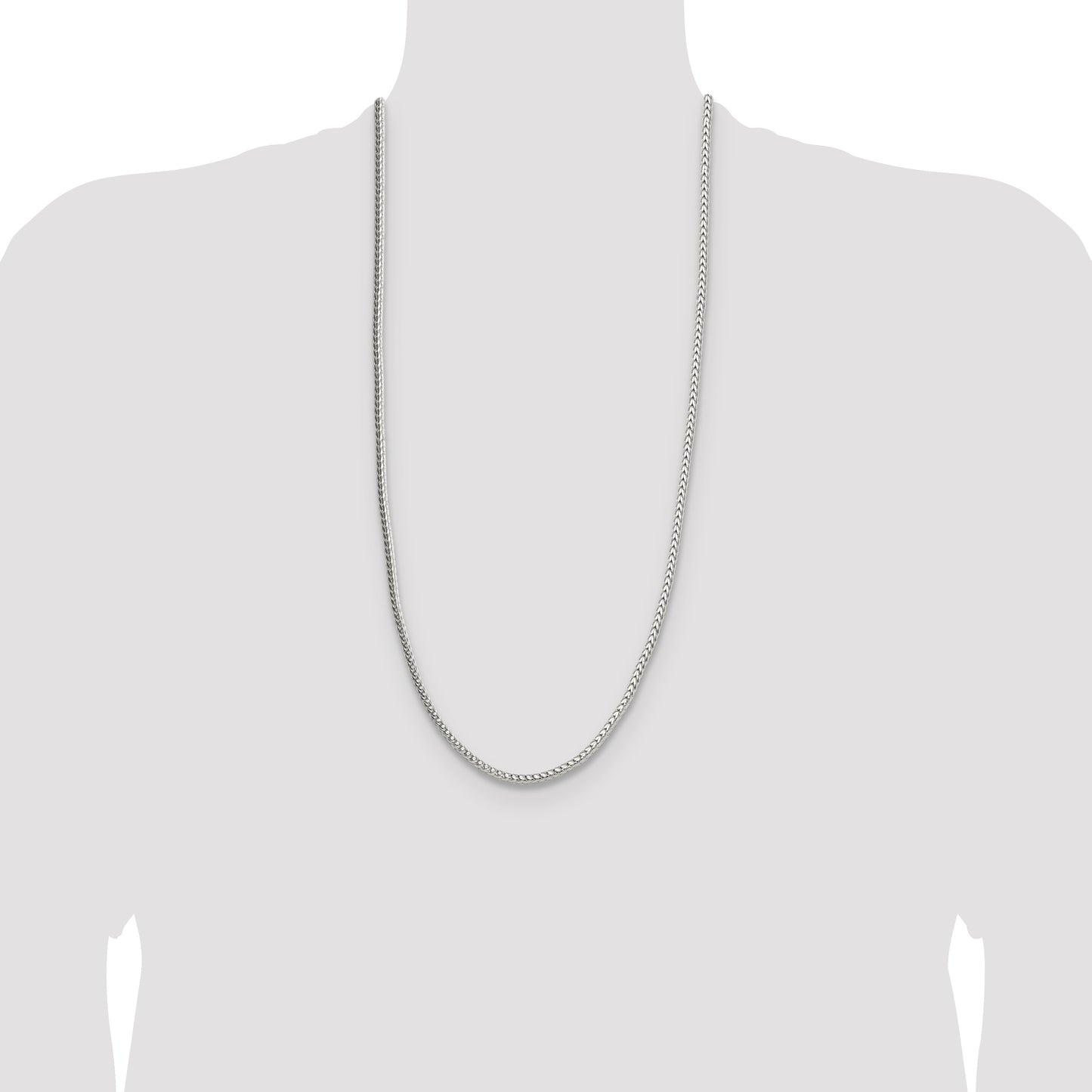 Sterling Silver 3.4mm Diamond-cut Round Franco Chain