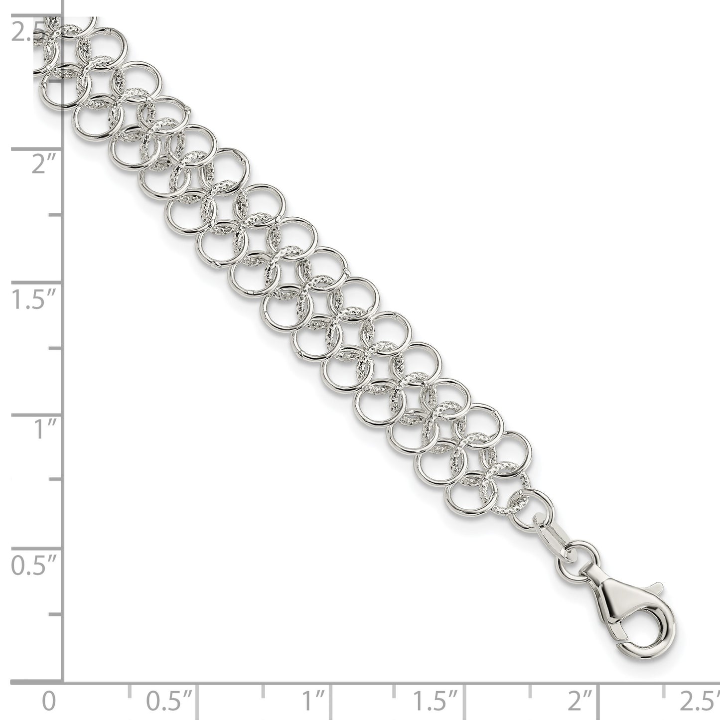 Sterling Silver Fancy Link Bracelet