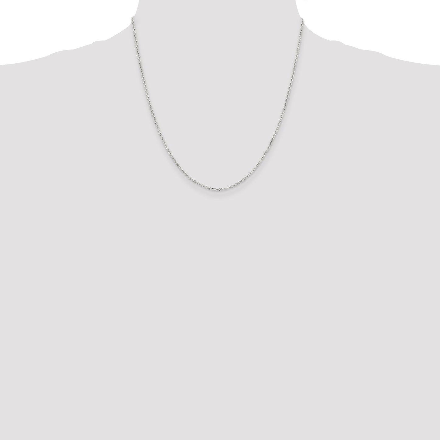 Sterling Silver 1.75mm Diamond-cut Rolo Cable Chain