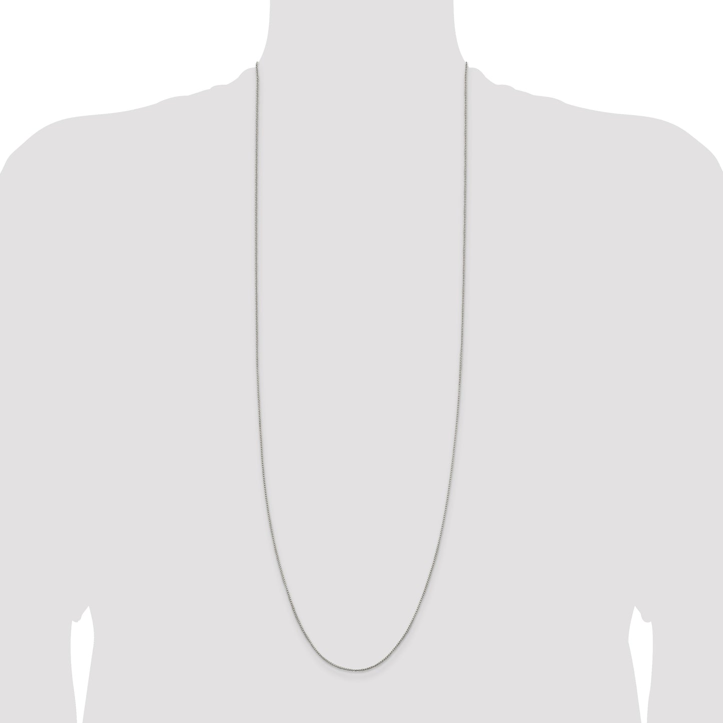 Sterling Silver 1mm Round Box Chain