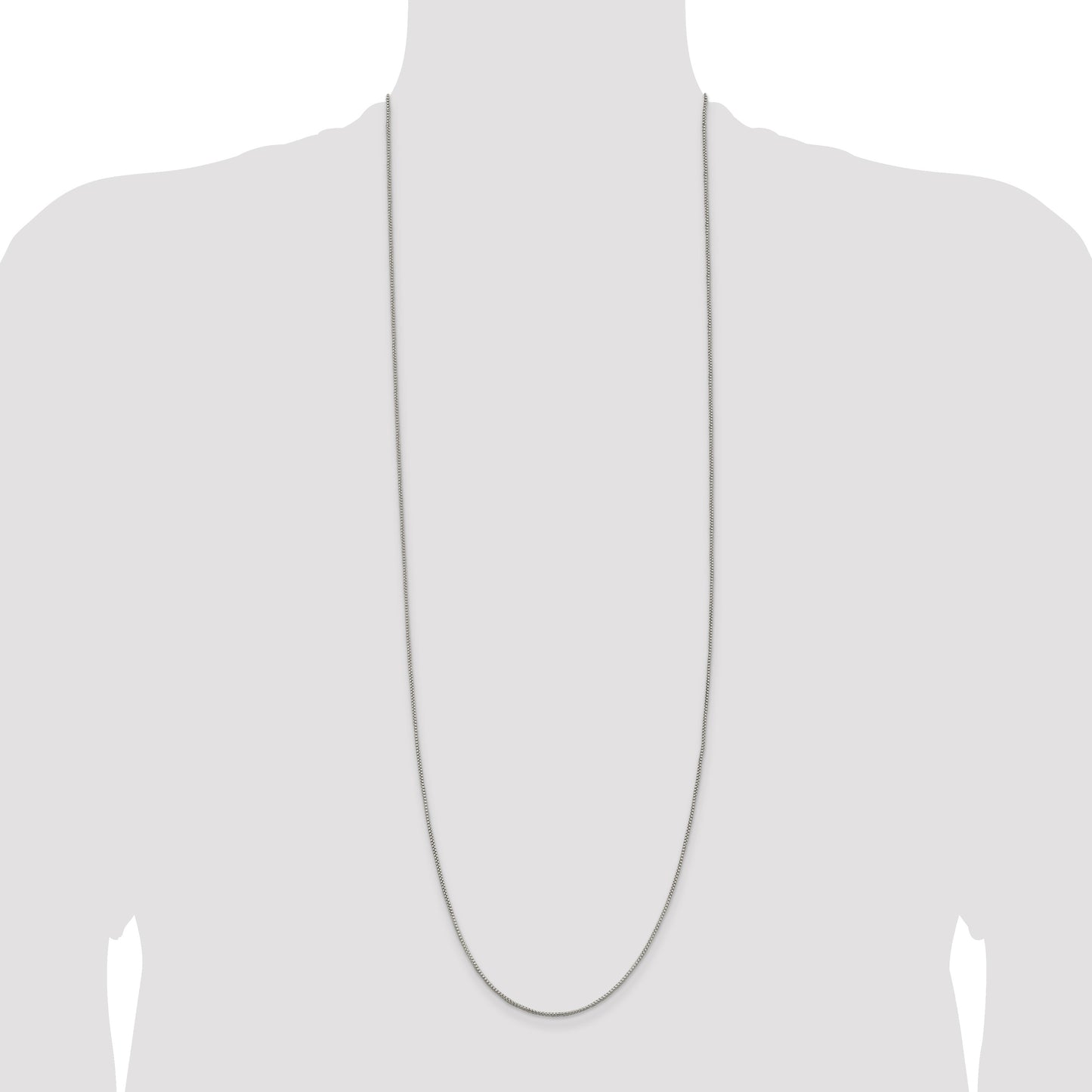 Sterling Silver 1.25mm Round Box Chain