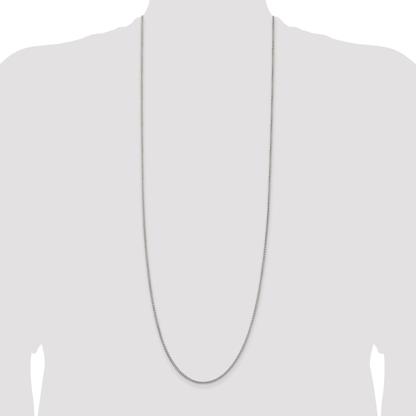 Sterling Silver 1.75mm Round Box Chain
